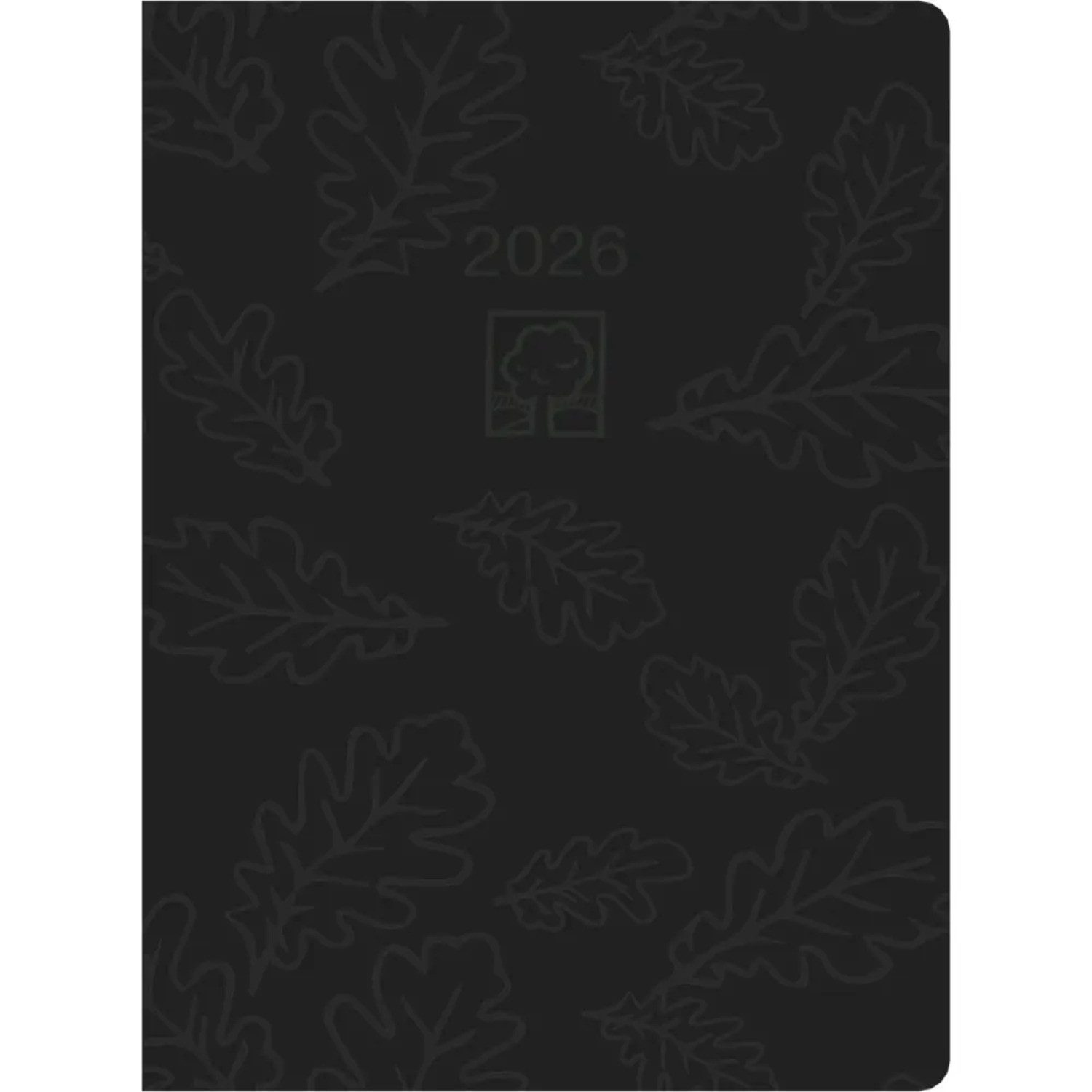 ZETTLER Jahresplaner Zettler Taschenkalender 1T/1S anthrazit Blauer Engel 2026 - Timer...