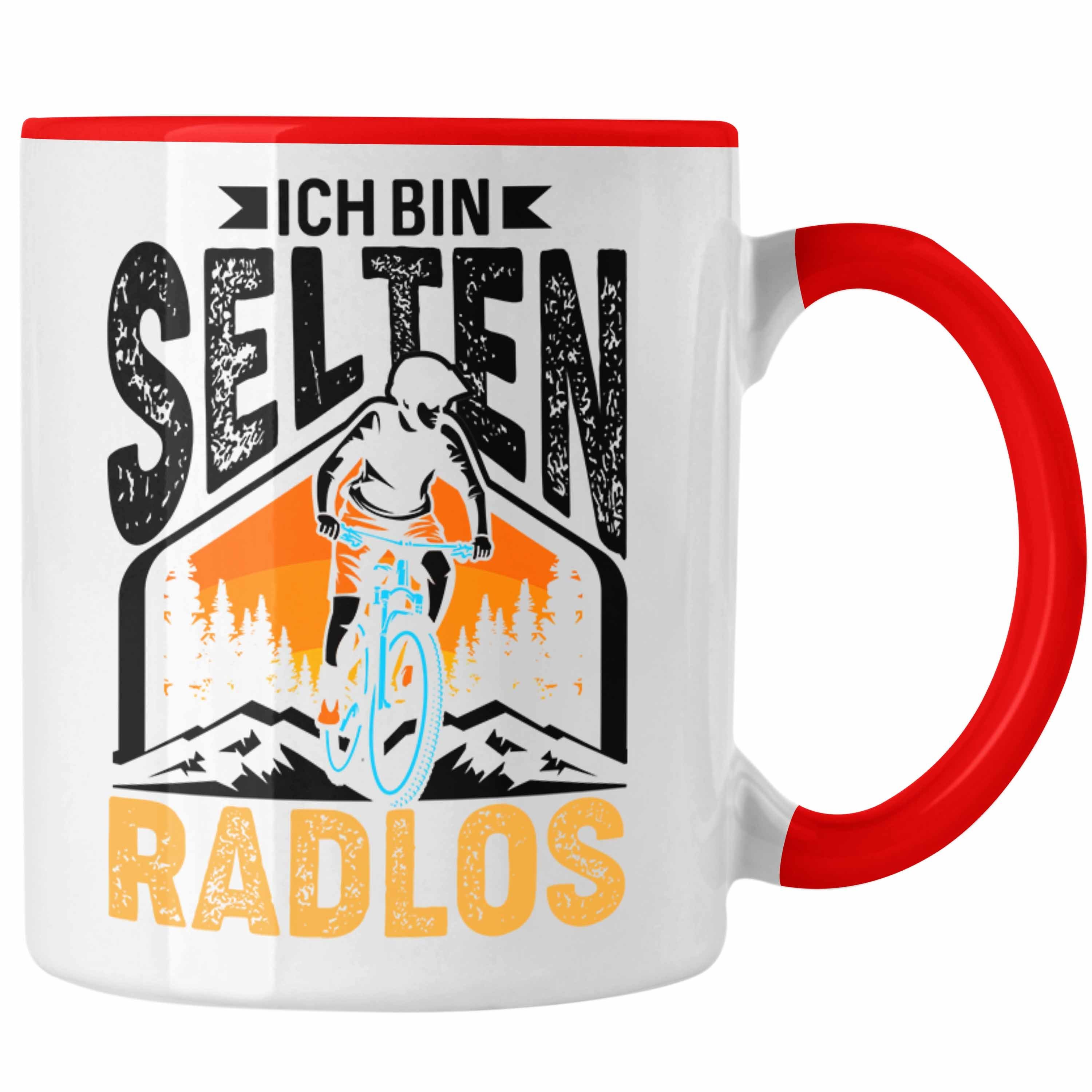 Radfahrer Rennradfahrer Selten Rot Radlos Tasse Lustiger Tasse Trendation Bin - Spruch Geschenk für Ich Biker Trendation Fahrradfahrer