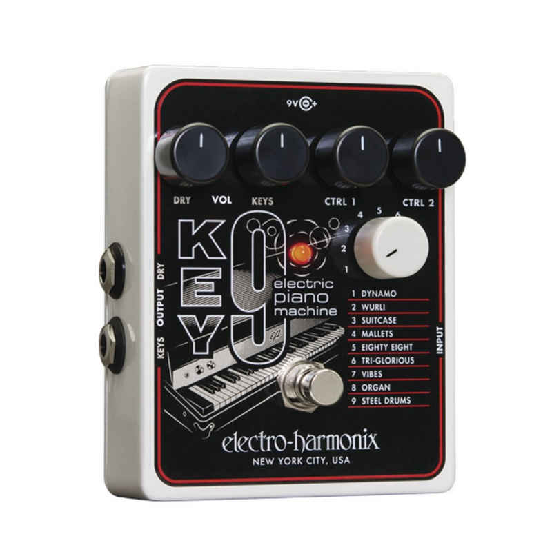 Electro Harmonix Musikinstrumentenpedal, KEY9 Electric Piano Machine - Modulations Effektgerät für Gitarren