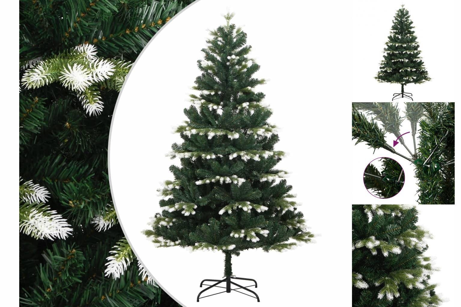 Weihnachtsbaum Klappbar vidaXL Christbaum Künstlicher 120 Künstlicher cm Weihnachtsbaum Beschneit