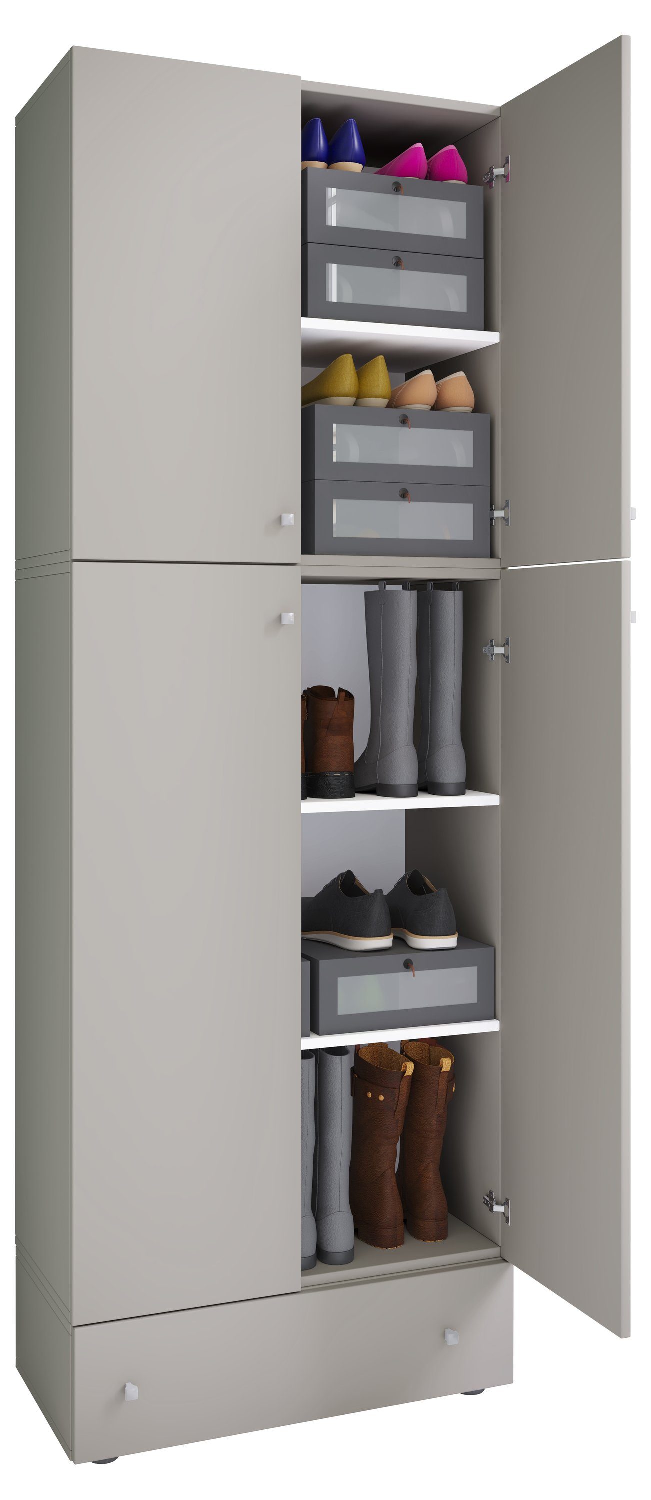 VCM Schuhschrank Schuhkommode Lona H. 200 x B. 70 x T. 39 cm