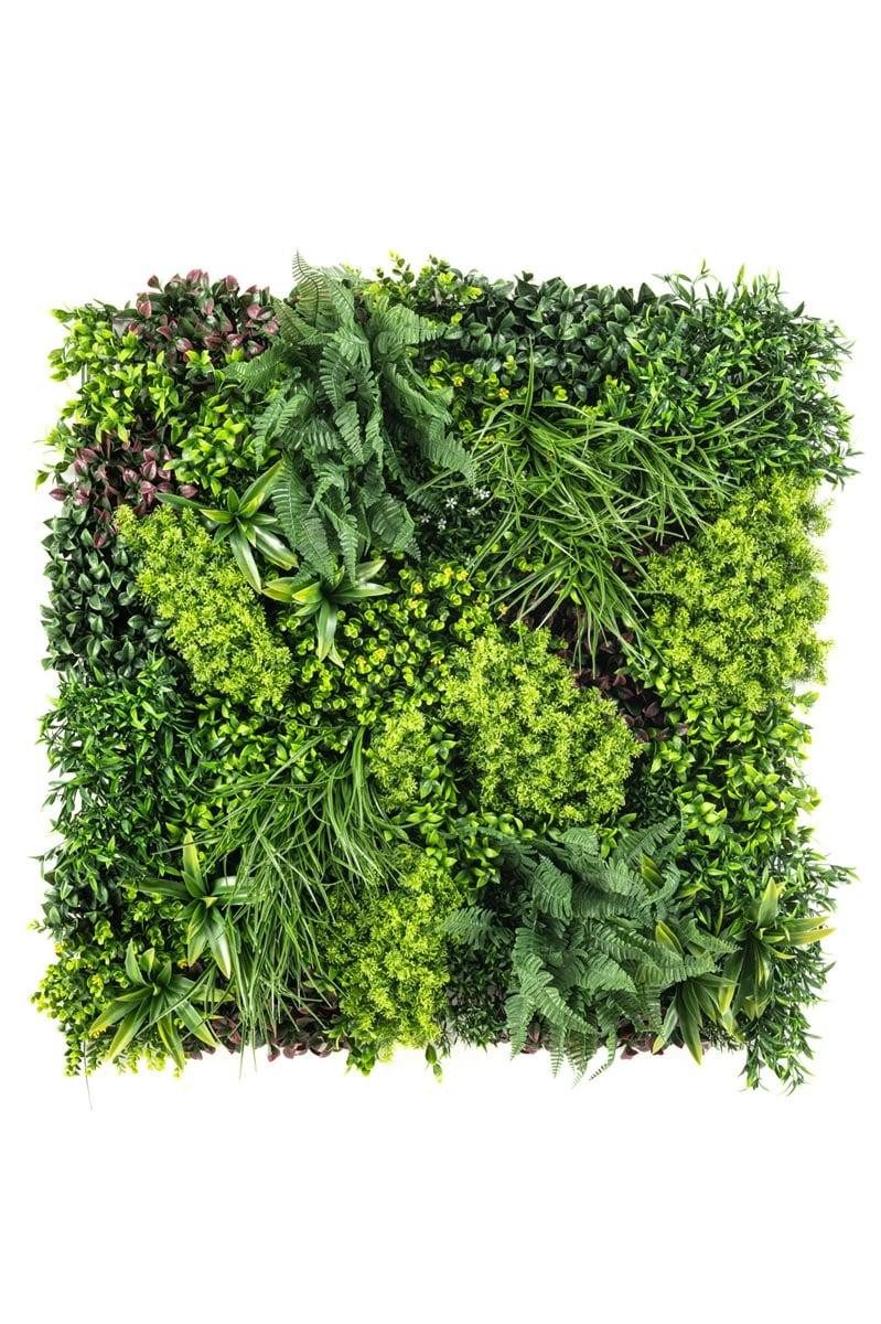 Kunsthecke Sichtschutzmatte Hecke RIBLA, Blüten, grün-rot-weiß, 100x100cm, artplants, Höhe 100 cm