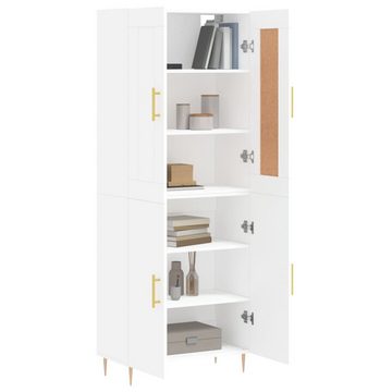 furnicato Sideboard Highboard Weiß 69,5x34x180 cm Holzwerkstoff