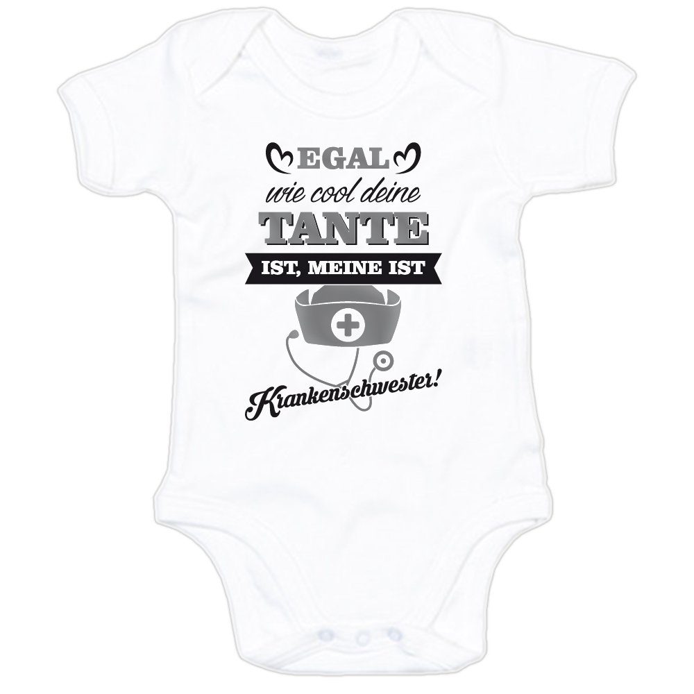 ᐅ Ggraphics Kurzarmbody Baby Body Egal wie cool deine Tante ist