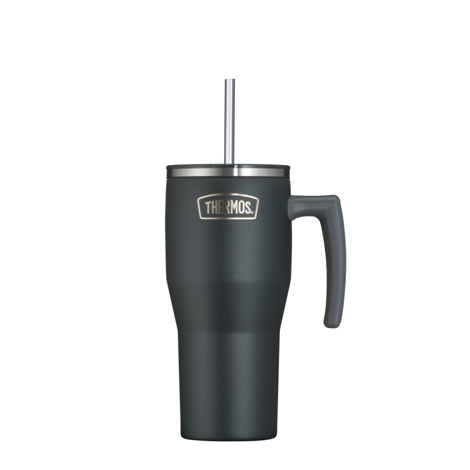 THERMOS Thermobecher REFRESHING SERIES ISOLIERTRINKBECHER mit Strohhalm, 1-tlg., 0,85l, 6h heiß & 6h kalt, mit Griff