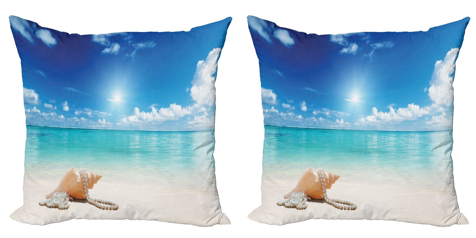 Doppelseitiger Kissenbezüge Stück), Digitaldruck, Ozean Accent Muscheln Tropical (2 Beach Modern Abakuhaus