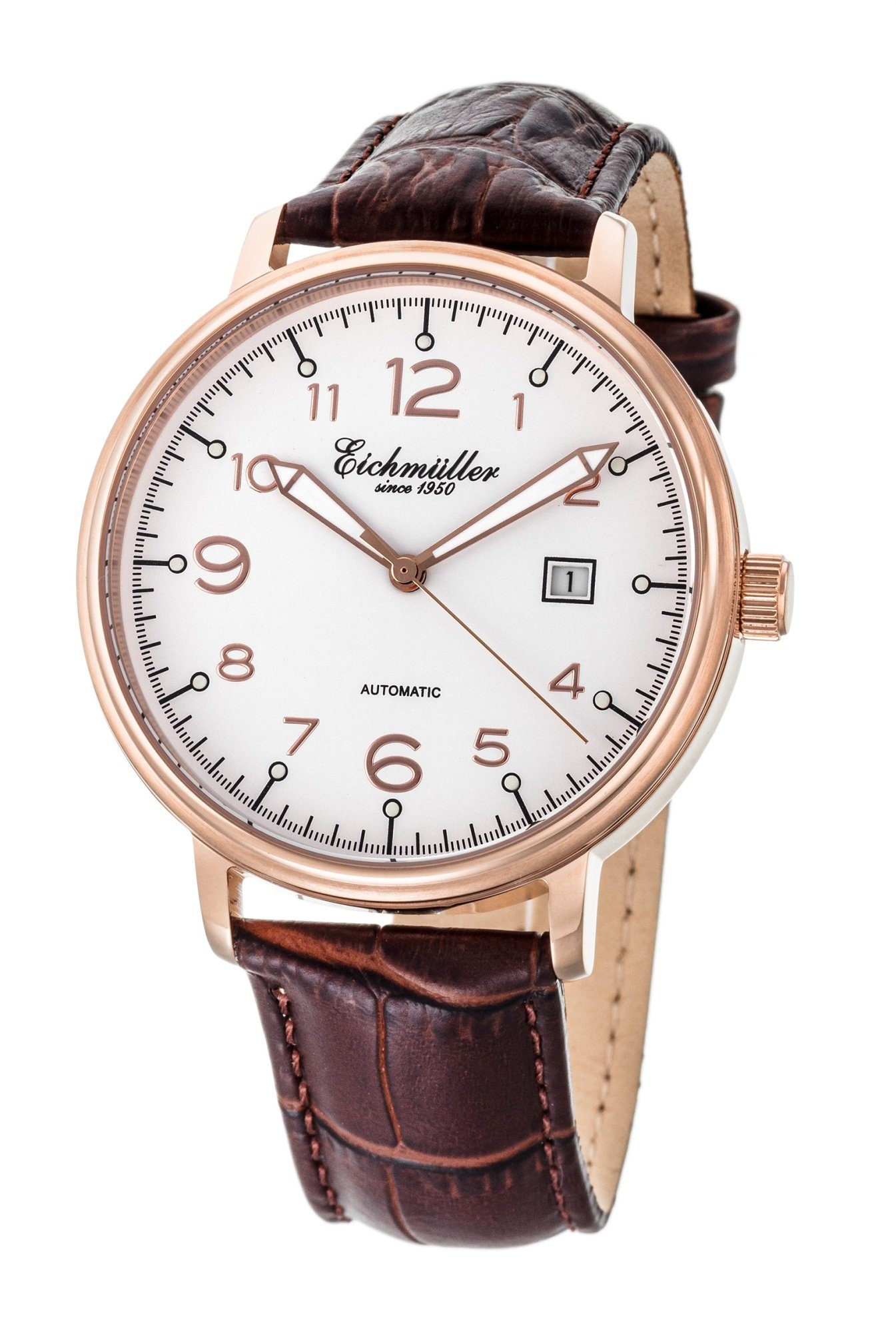Automatikuhr Herrenuhr 42 mm, IP Rosé, Weißes Zifferblatt, RE7018