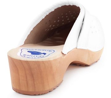 Ladeheid Damen Holzschuhe Leder Clogs Holz Sohle Holzclogs LABR307 Clog