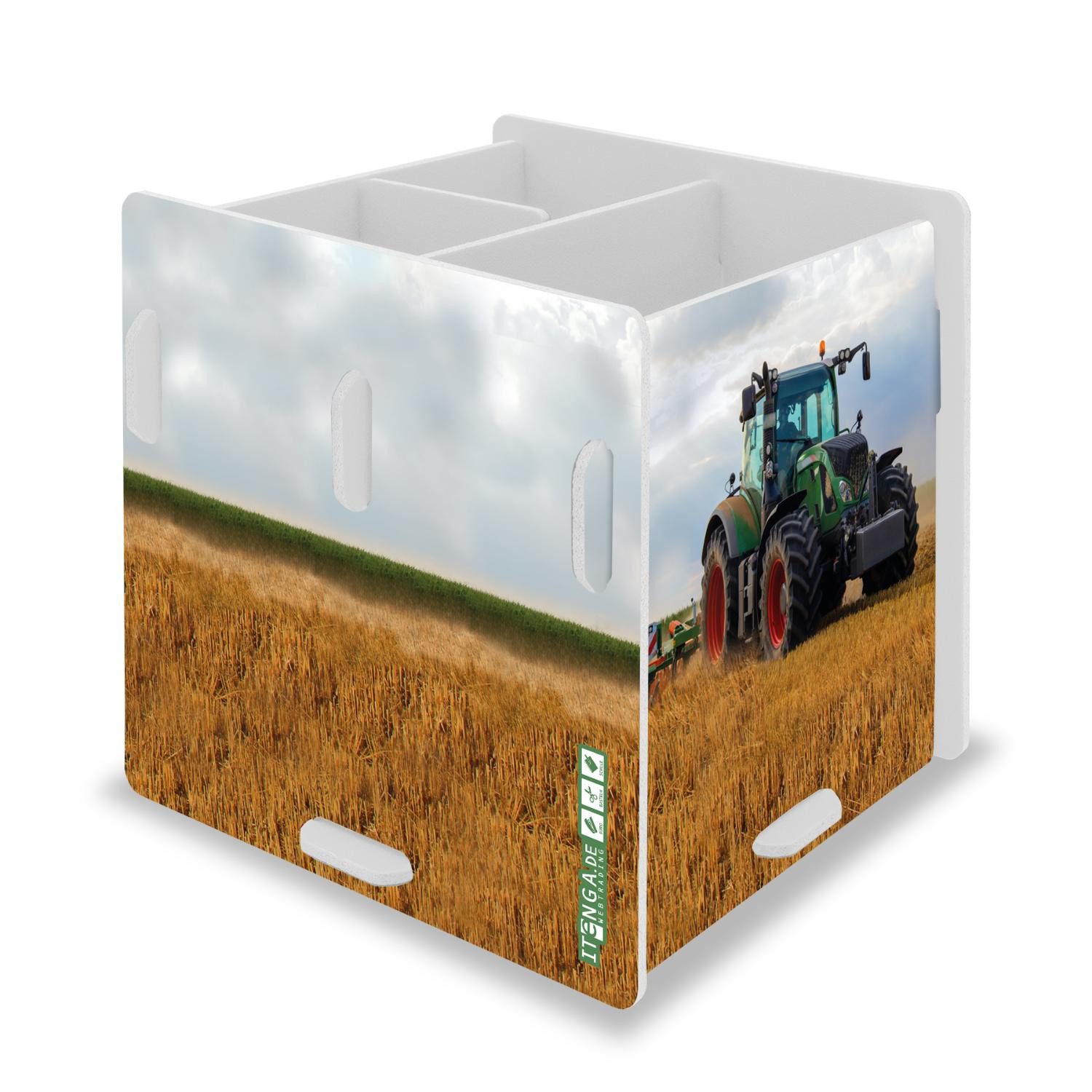 itenga Organizer itenga Stifteköcher "Traktor auf dem Feld" steckbar aus Kunststoff – Bild 2 von 4