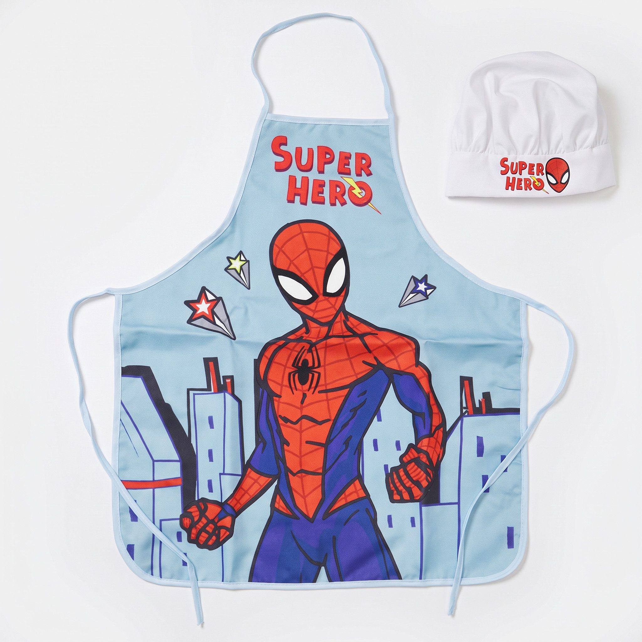 MARVEL Kochschürze Marvel Spiderman Kinder Backschürze mit Mütze 3-6 Jahre, (2-tlg)