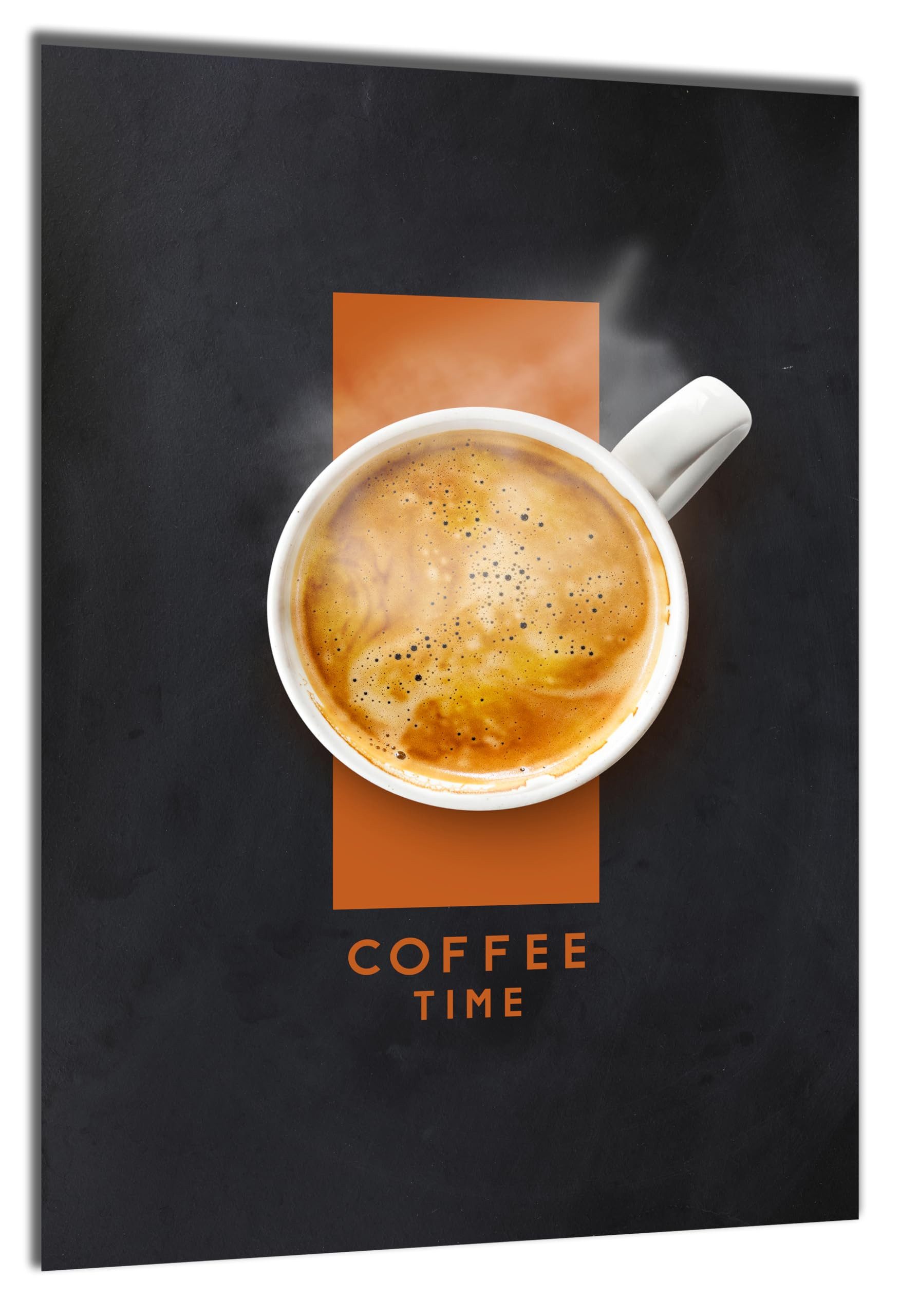 DARO Design Wandbild Kaffee Retro Wandbilder Wand Deko Bilder Geschenk Leinwandbild, (Coffee-Time - Bild klein Küche Esszimmer Wohnzimmer Flur Einteilig Querformat Fotodruck Kaffee-Retro), 30x20 cm