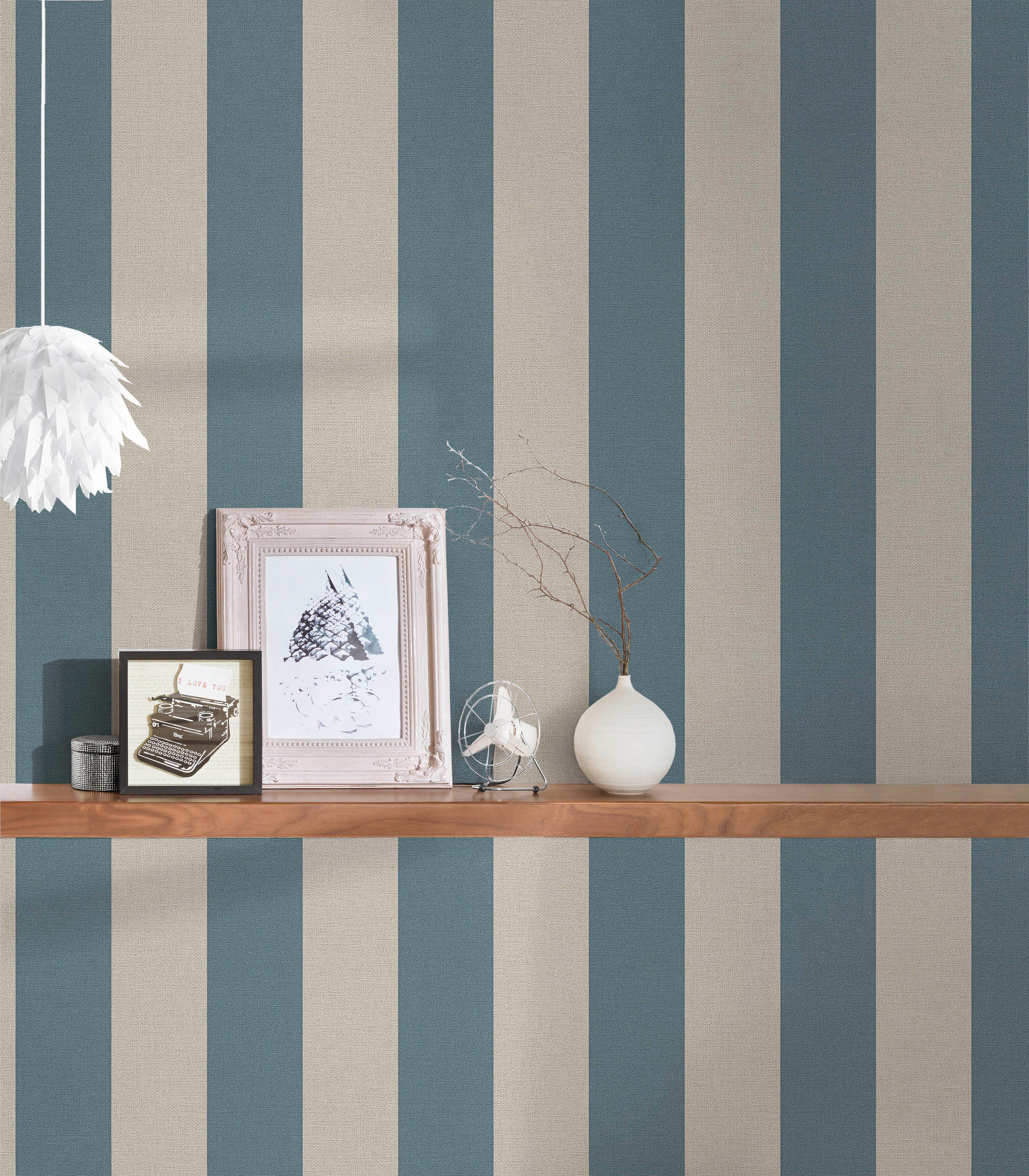 A.S. Création Vliestapete Natural Living Streifentapete, leicht strukturier günstig online kaufen