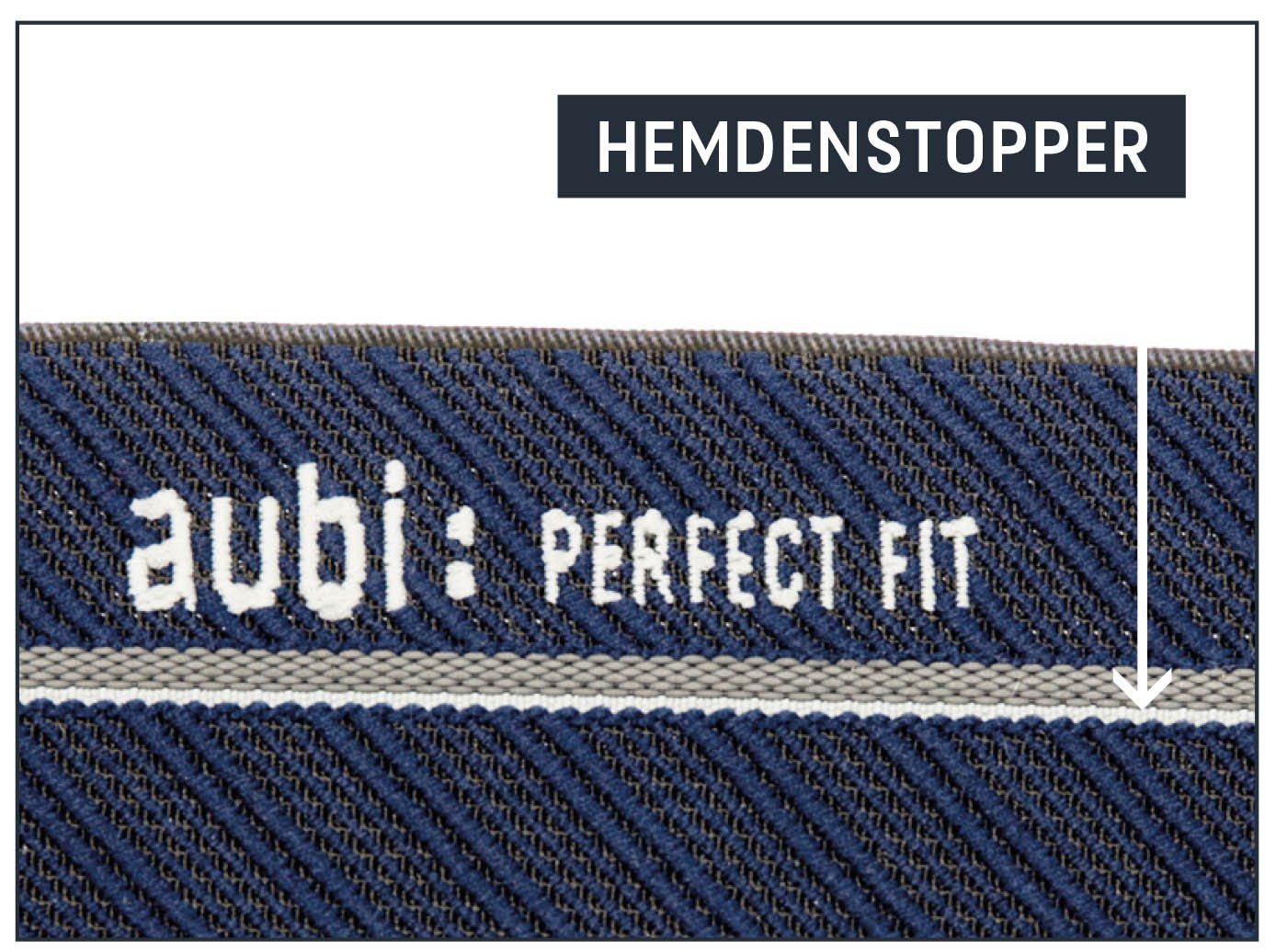 aubi: Stoffhose aubi (48) Herren Mikrostruktur Modell Baumwollhose Fit 577 blau Hose Winter Perfect