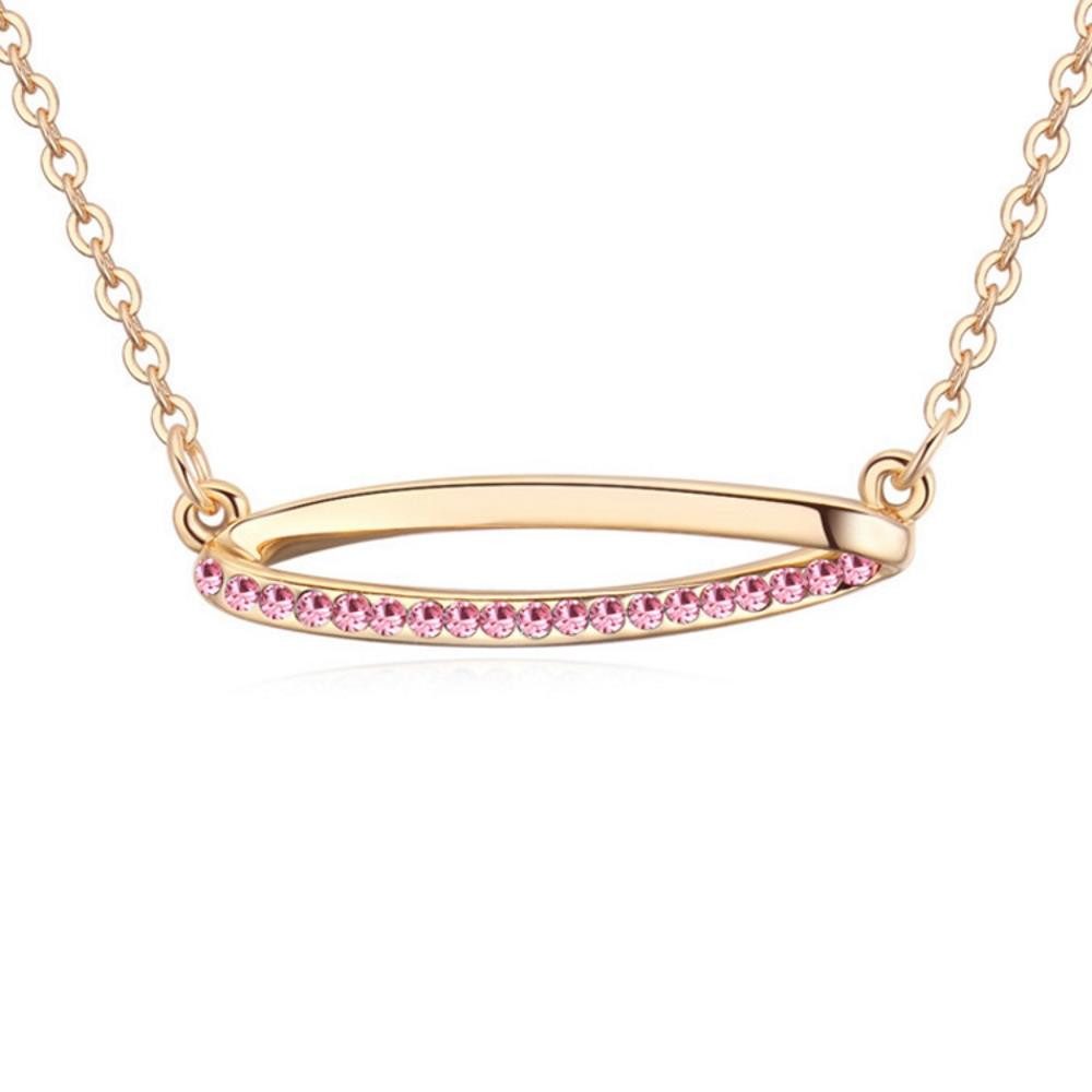 Ketten-Set Kette Pink Barrette Gold aus Messing Damen