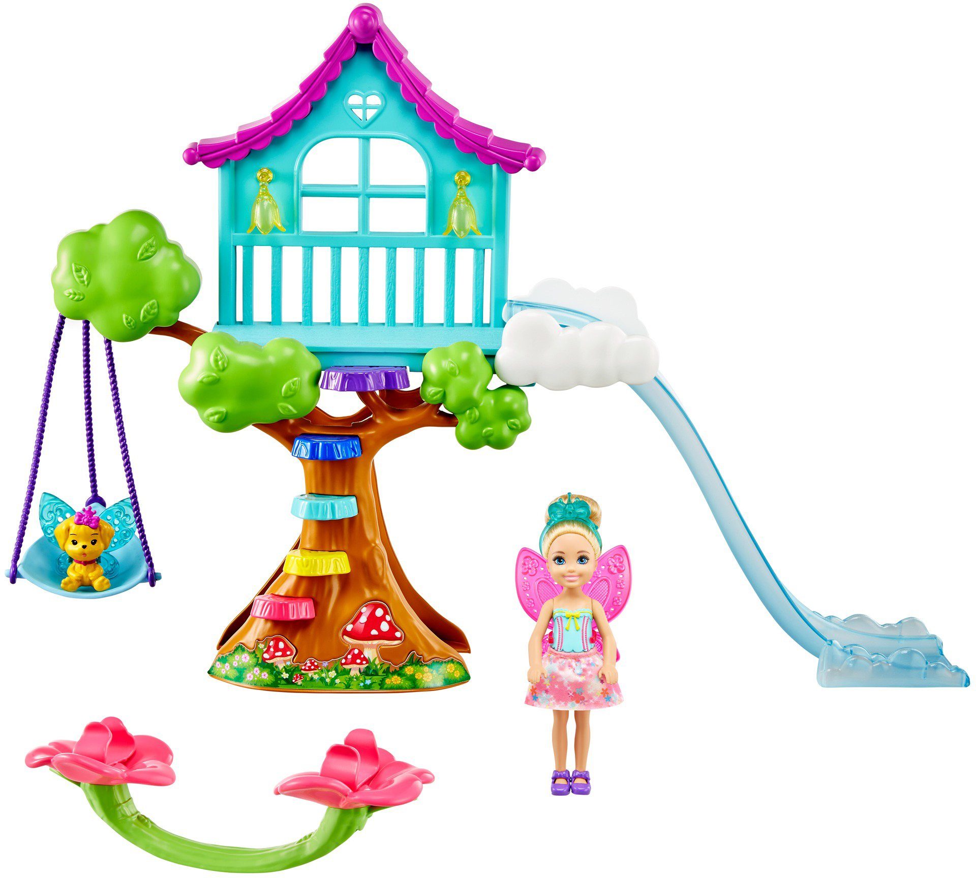 Image of Barbie Puppenhaus »Dreamtopia Chelsea Feen-Baumhaus-Spielset mit Puppe«