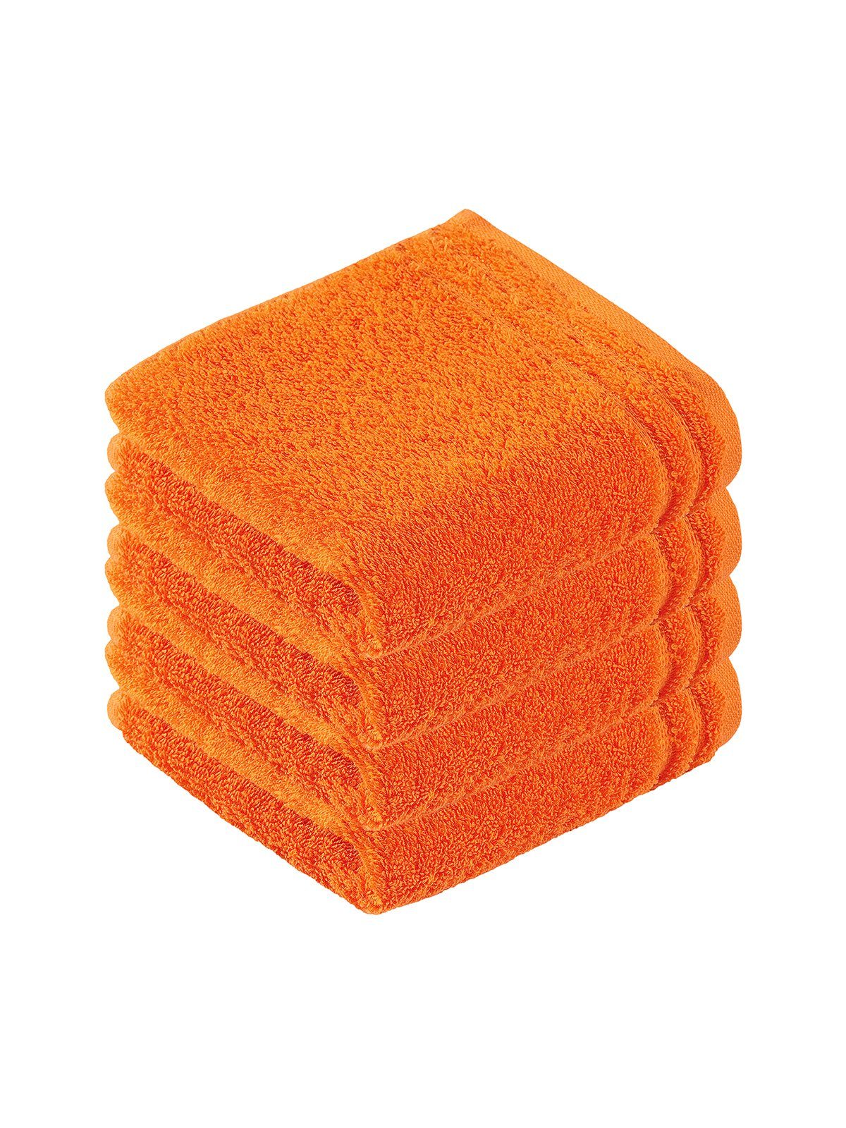 Vegan 4-St), orange (Spar-Set, cm Vossen Frottier Pack Calypso Gästehandtücher 50 4er x Gästetuch 30 feeling,