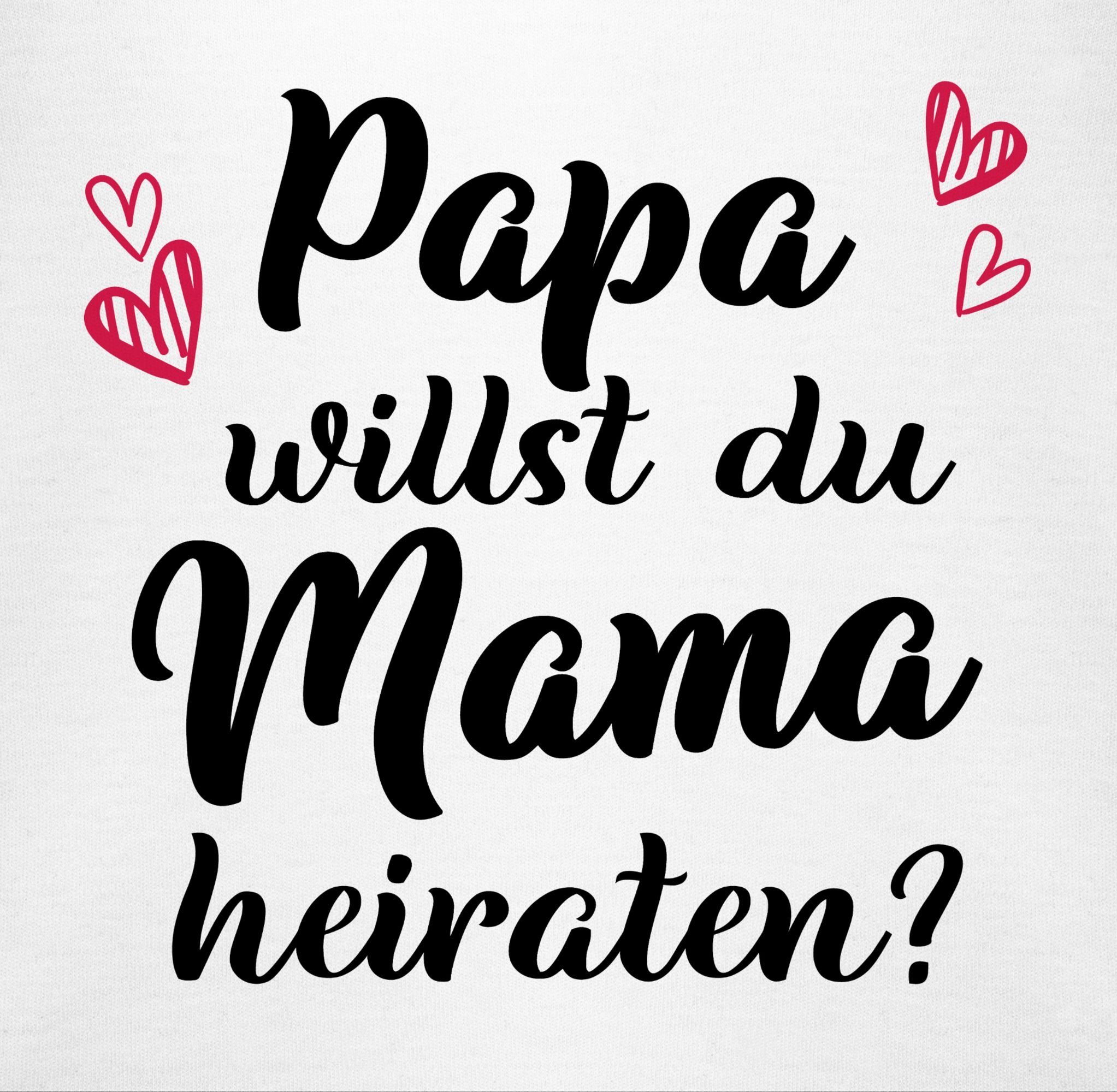 - Shirtbody Neugeborenen Heiratsantrag Papa heiraten du Shirtracer willst Du 1 Willst - me Weiß Mama Baby Hochzeit