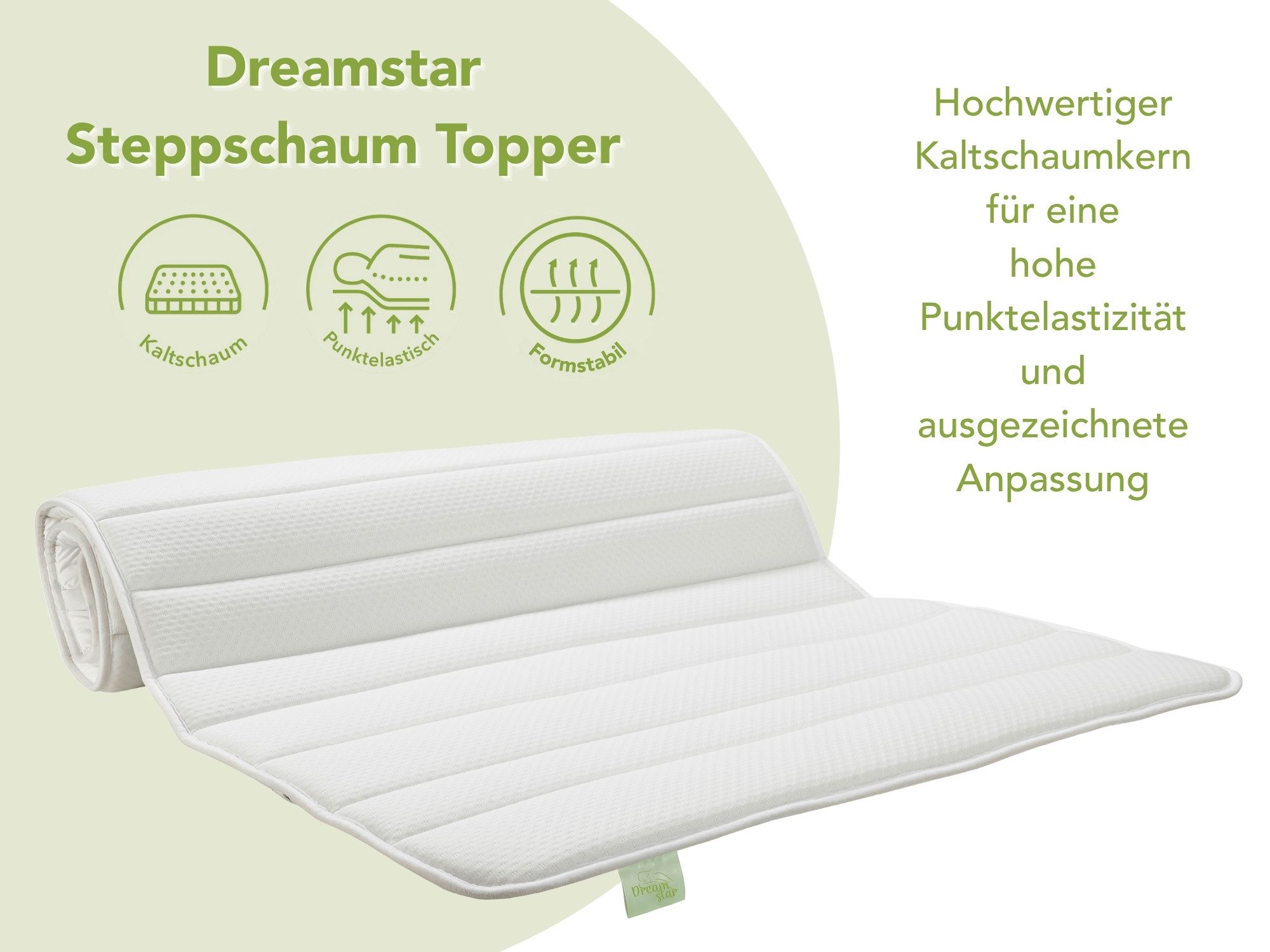 Dreamstar, Topper dünne Matratzenauflage, 90x200, 140x200, günstig online kaufen