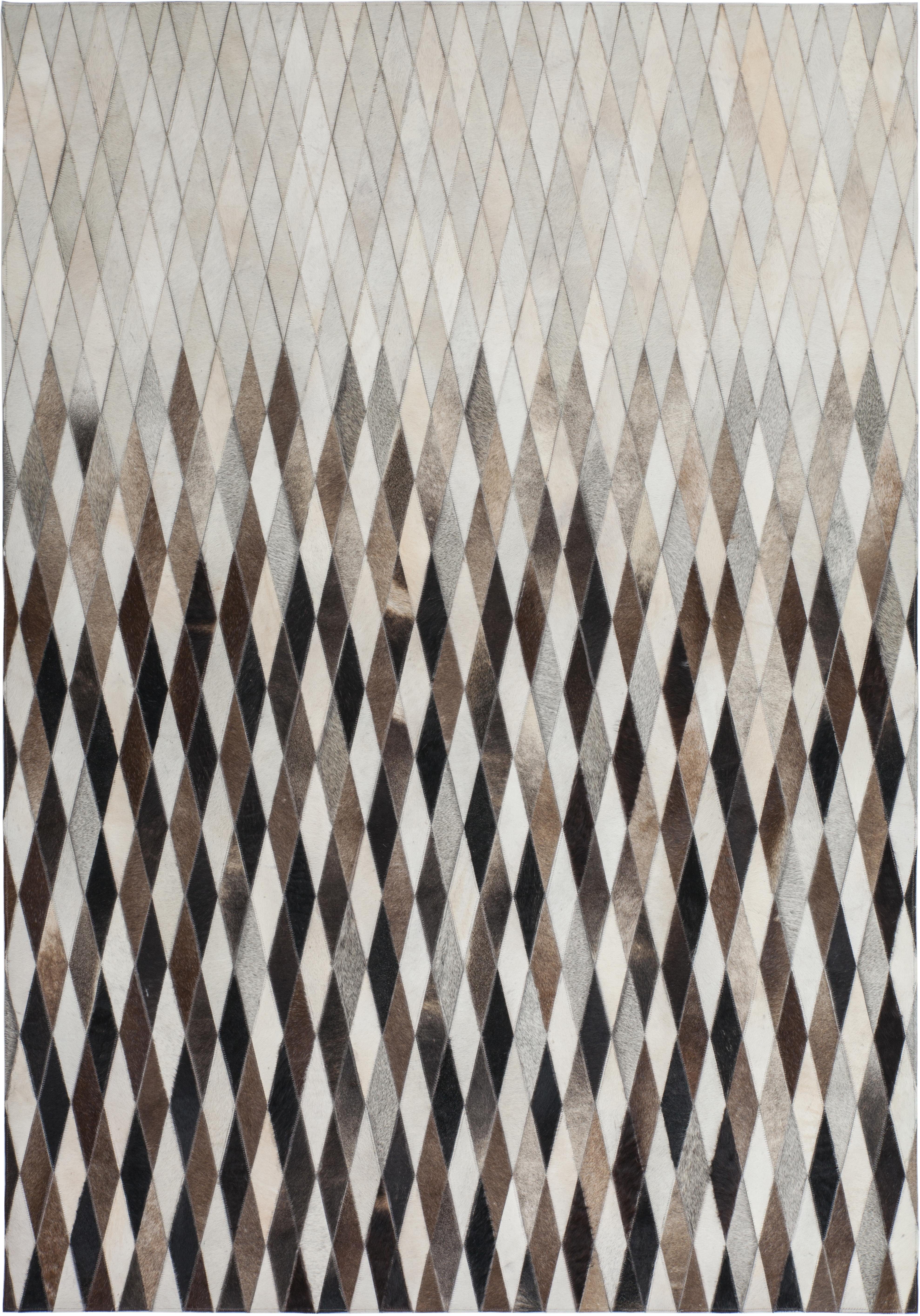 Kayoom Fellteppich Lavish 510, rechteckig, Höhe: 8 mm, Patchwork-echtes Leder-Fell, Wohnzimmer