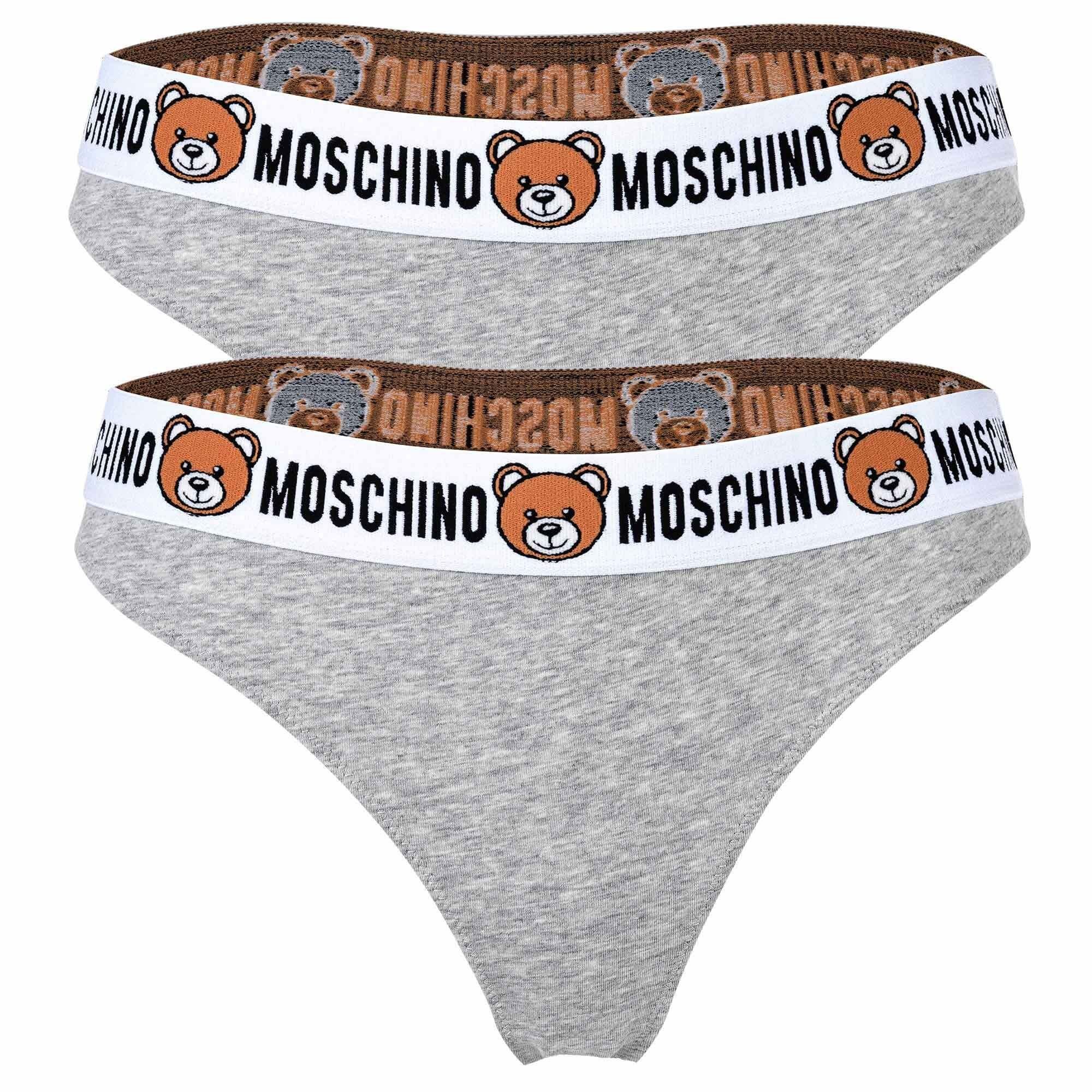 Moschino 2er Pack - Unterhose Grau Underbear, String String Damen