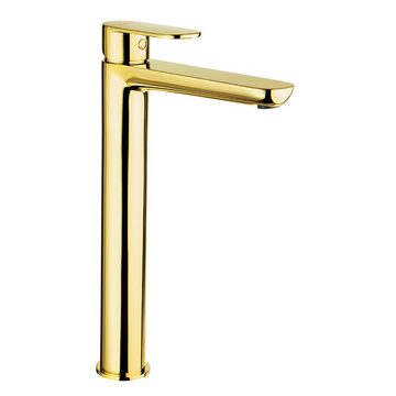 Lomadox Badarmatur DEANTE-30 Duschsystem mit Waschbeckenarmatur Wasserhahn goldfarben