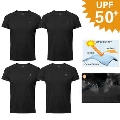 MEETYOO Rundhalsshirt Herren UPF50+ Sommer Kurzarm T-Shirt