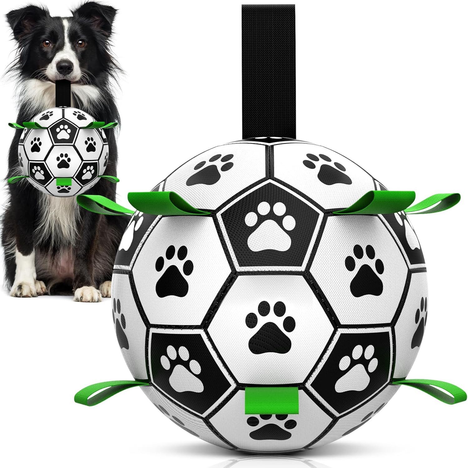 FELIXLEO Tier-Intelligenzspielzeug Hundeball mit Seil Interaktiv Springend Schwimmend 6 Zoll