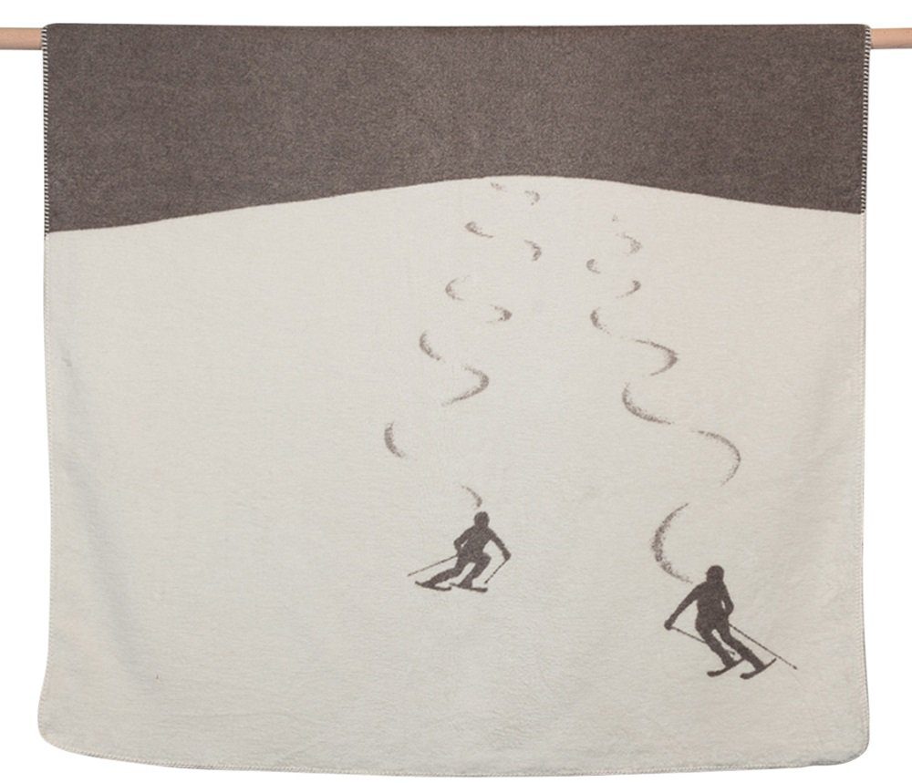 Wohndecke Savona 'Skifahrer' 150 x 200 günstig online kaufen