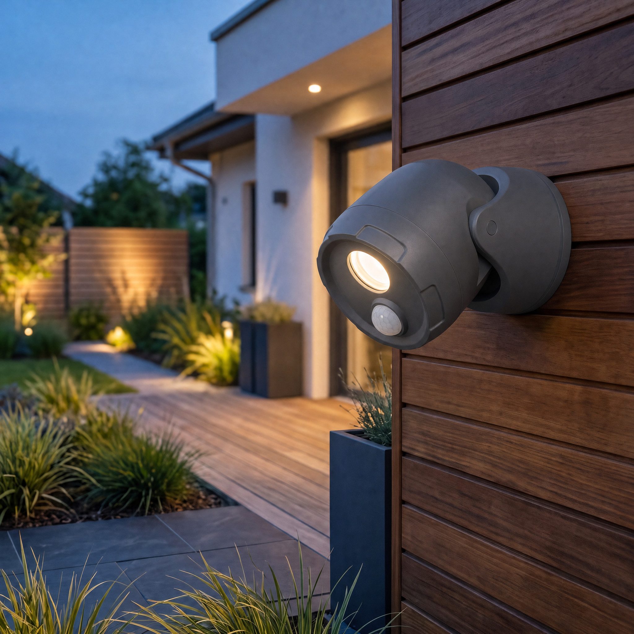 Northpoint LED Wandstrahler LED Batterie Spot Strahler Flutlicht Bewegungsmelder inkl. D-Batterien – Bild 3 von 5
