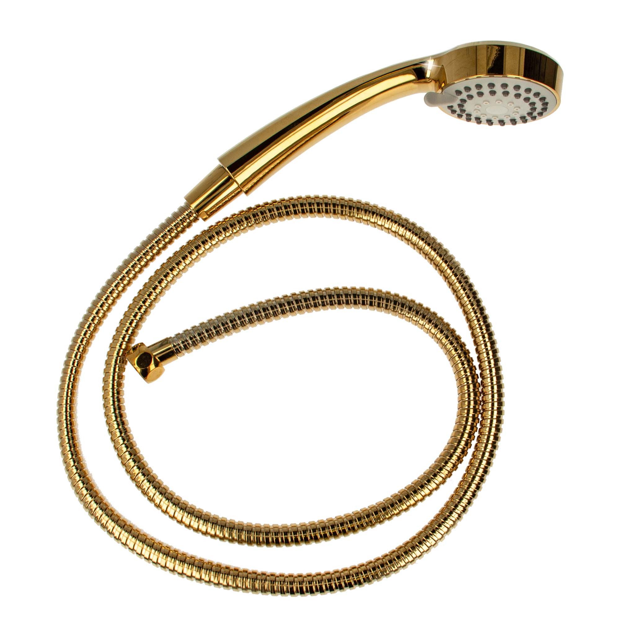 tecuro Brausegarnitur Antikalk - Handbrause ew-080 gold - mit 3-Funktionen, günstig online kaufen