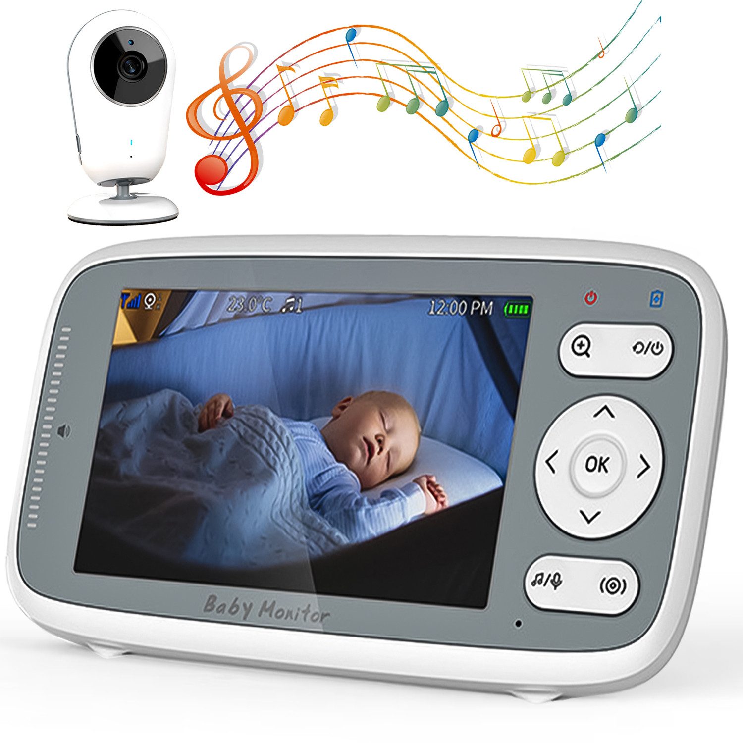 Babyphone Babyphone mit Kamera Drahtlos Wlan Überwachungskamera Europäische Norm