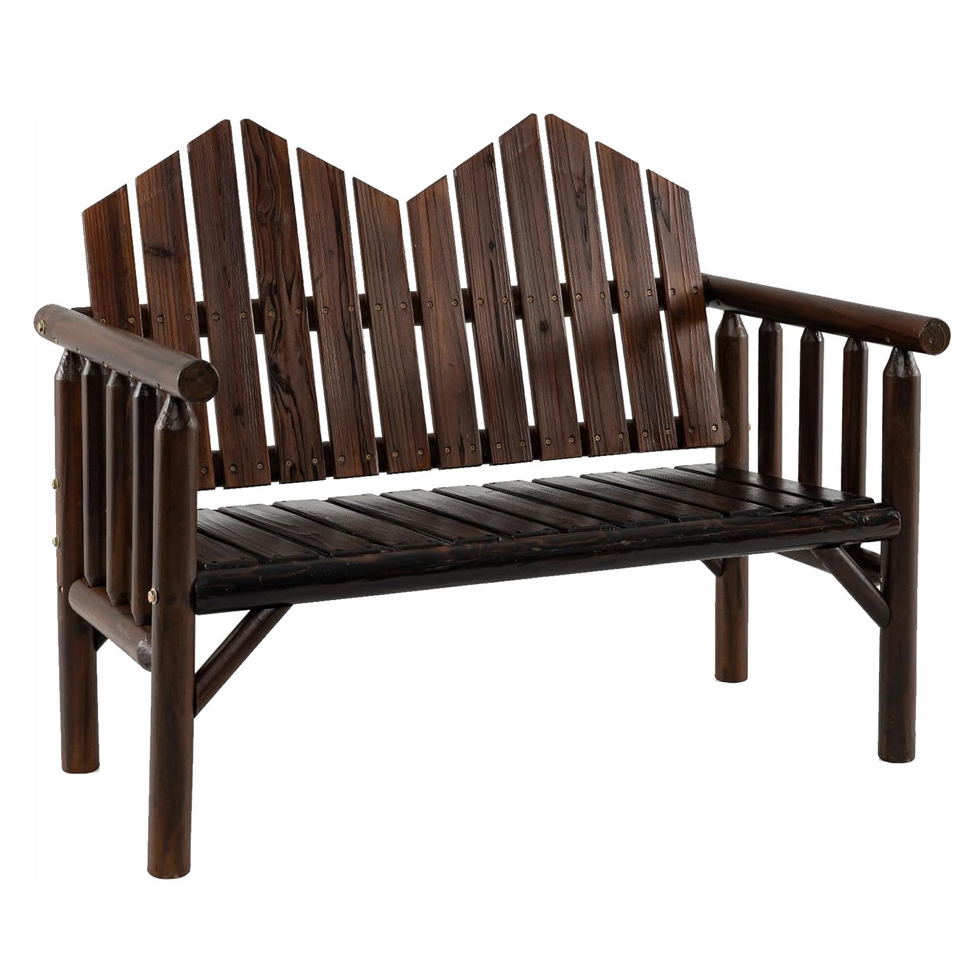 KOMFOTTEU Gartenbank, Sitzbank Balkonbank bis 300kg belastbar, Holz