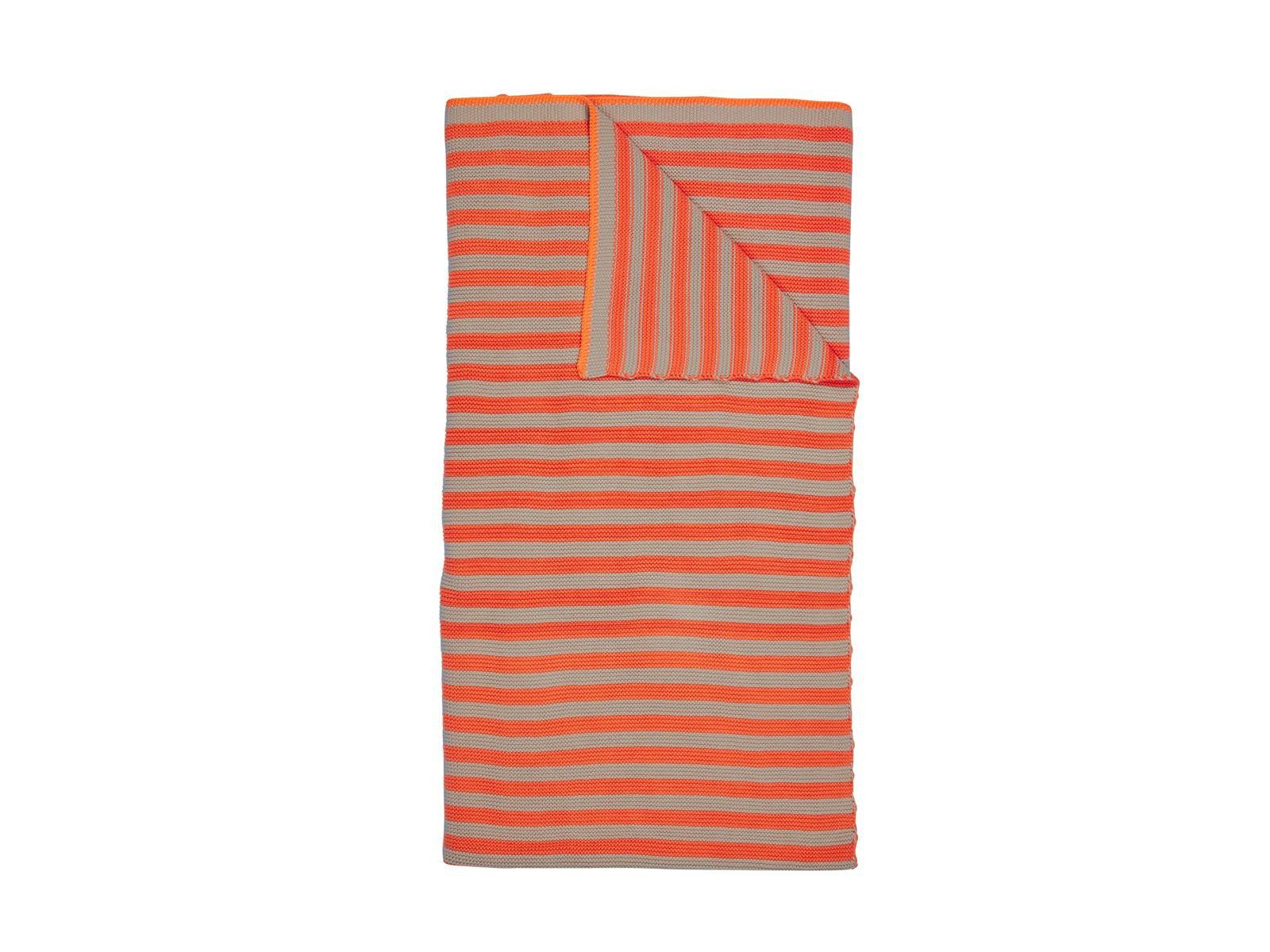 PiP Studio Tagesdecke Bonsoir Stripe Tagesdecke gestrickt Throw orange 130x170 (1Stück)