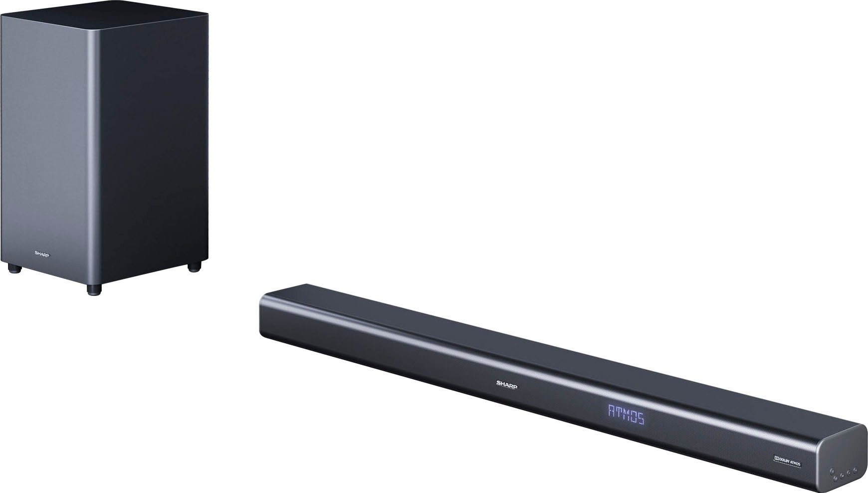 Sharp HT-SBW460 Soundbar 3.1 (Bluetooth, 440 W, mit Dolby Atmos und Drahtlos-Subwoofer)