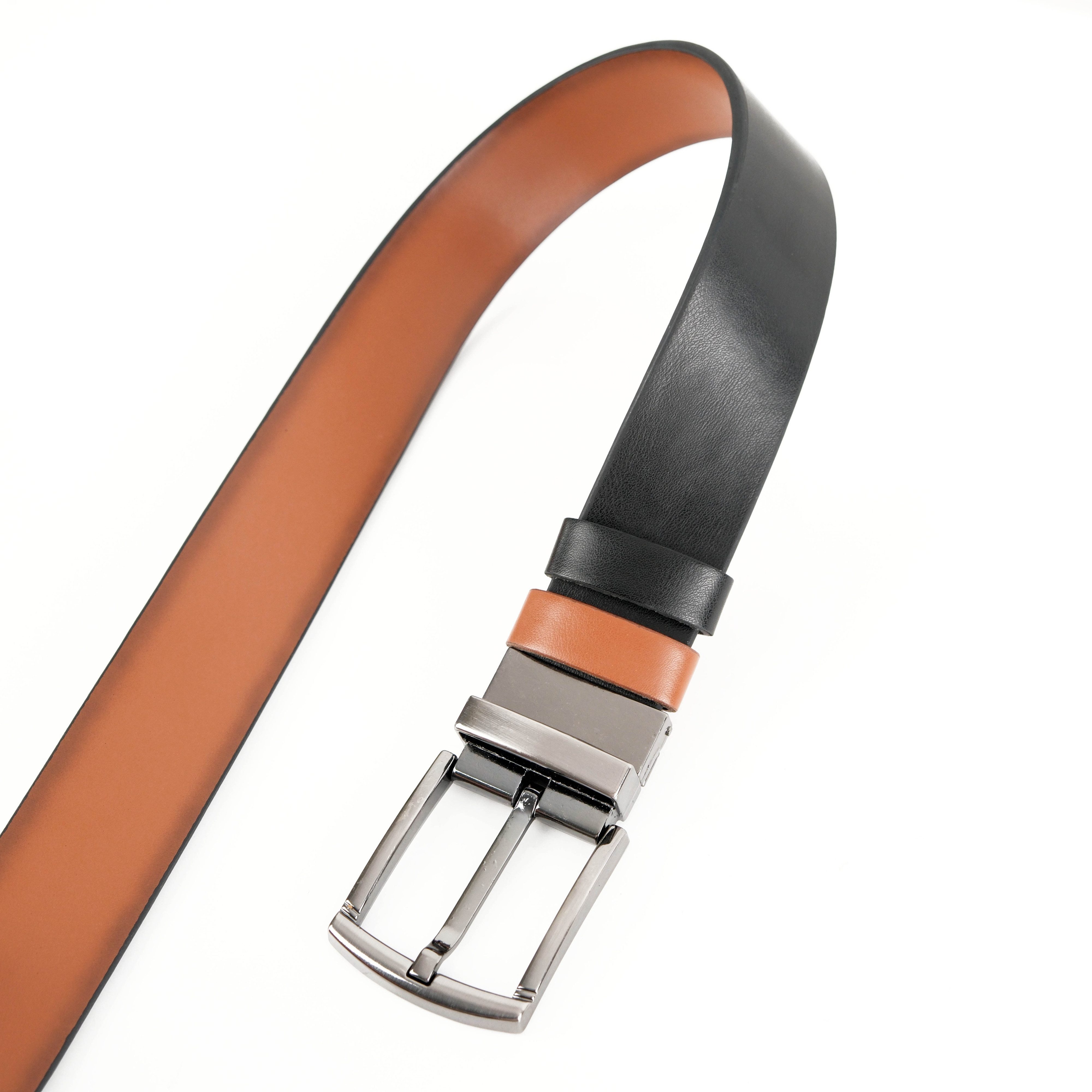 herémood Ledergürtel Wendegürtel Herren Kunstleder Gürtel Schwarz Braun drehbar, (1 Stück) (2-in-1 Wendegürtel aus Kunstleder, kürzbar, drehbare Schnalle, 1-St., Schwarz/Braun – 35 mm breit,pflegeleichtes Kunstleder,alltagstauglich) Ledergürtel Herren drehbar, robust & edel, ideales Herrengeschenk