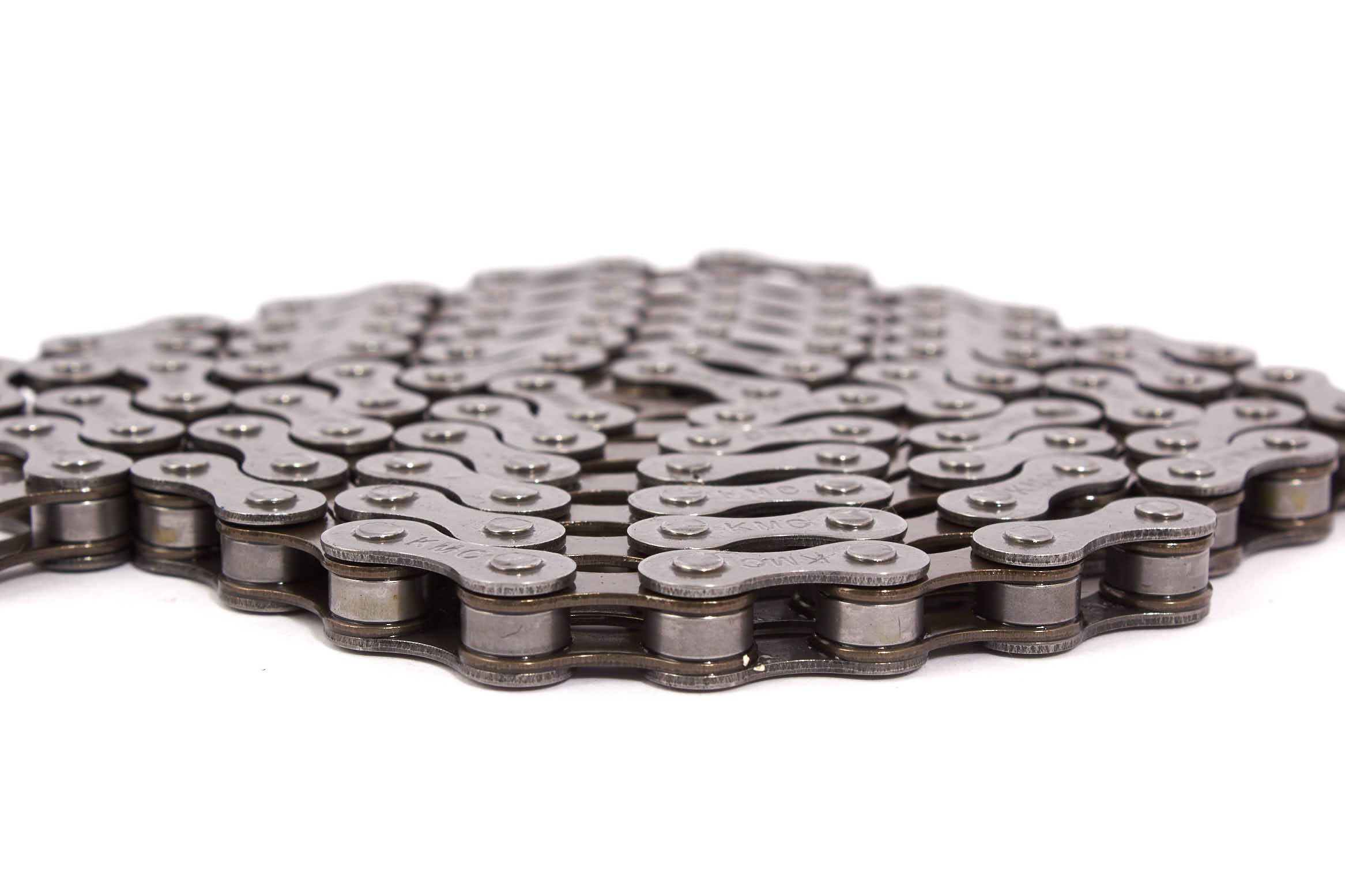KHEbikes Fahrradkette KMC Ventura BMX Kette 1/2" x 1/8", 112 Glieder, grau (Kompatibel mit Eingang Fahrräder)