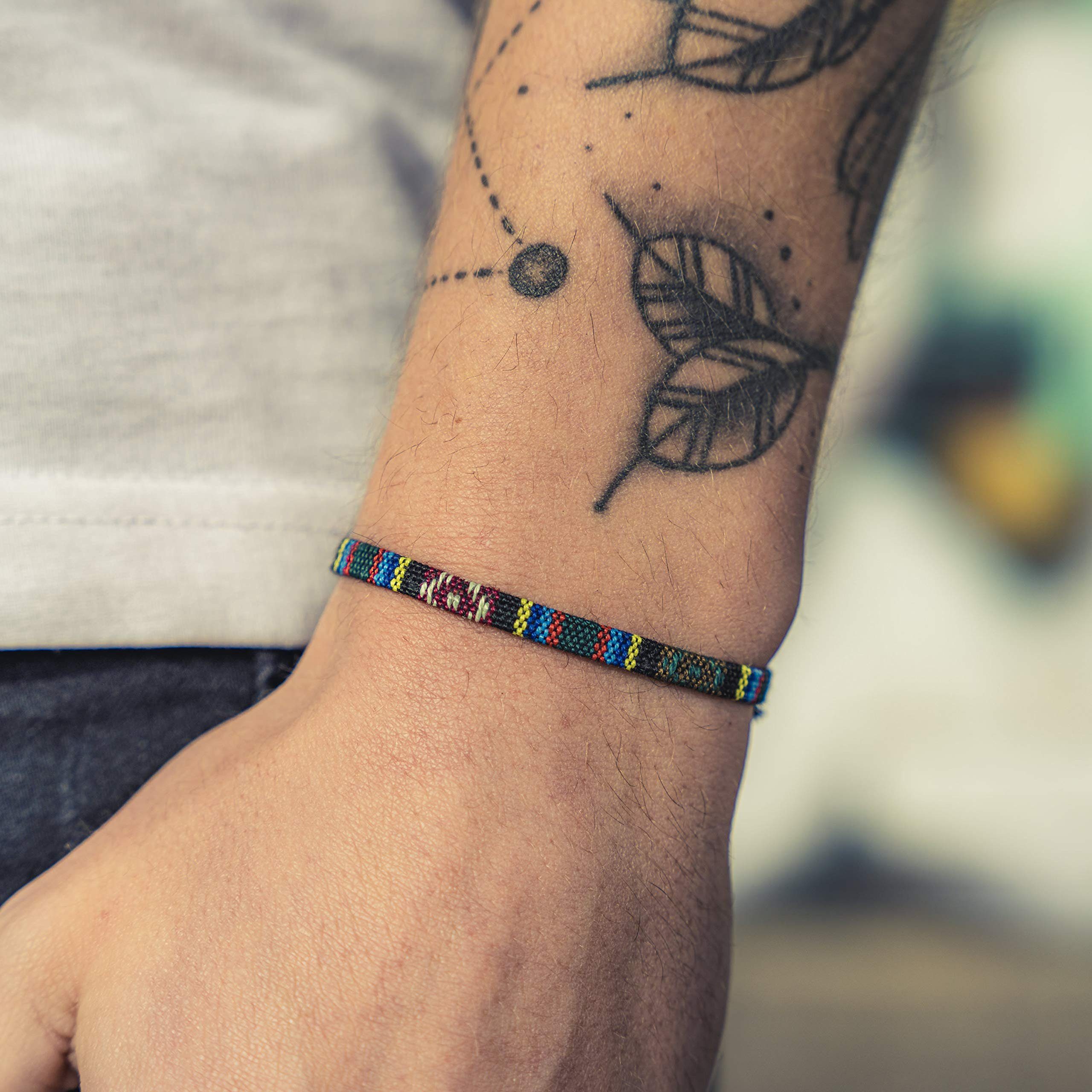 Made by Nami Freundschaftsarmband Boho Surfer Strand Festival Accessoires, Ethno Hippie Style 100% Wasserfest Verstellbar