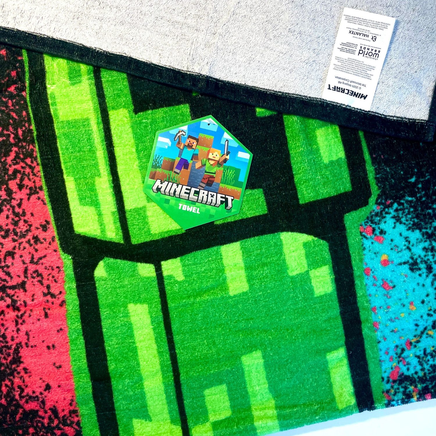 Minecraft Strandtuch Minecraft Badetuch Creeper Strandtuch günstig online kaufen