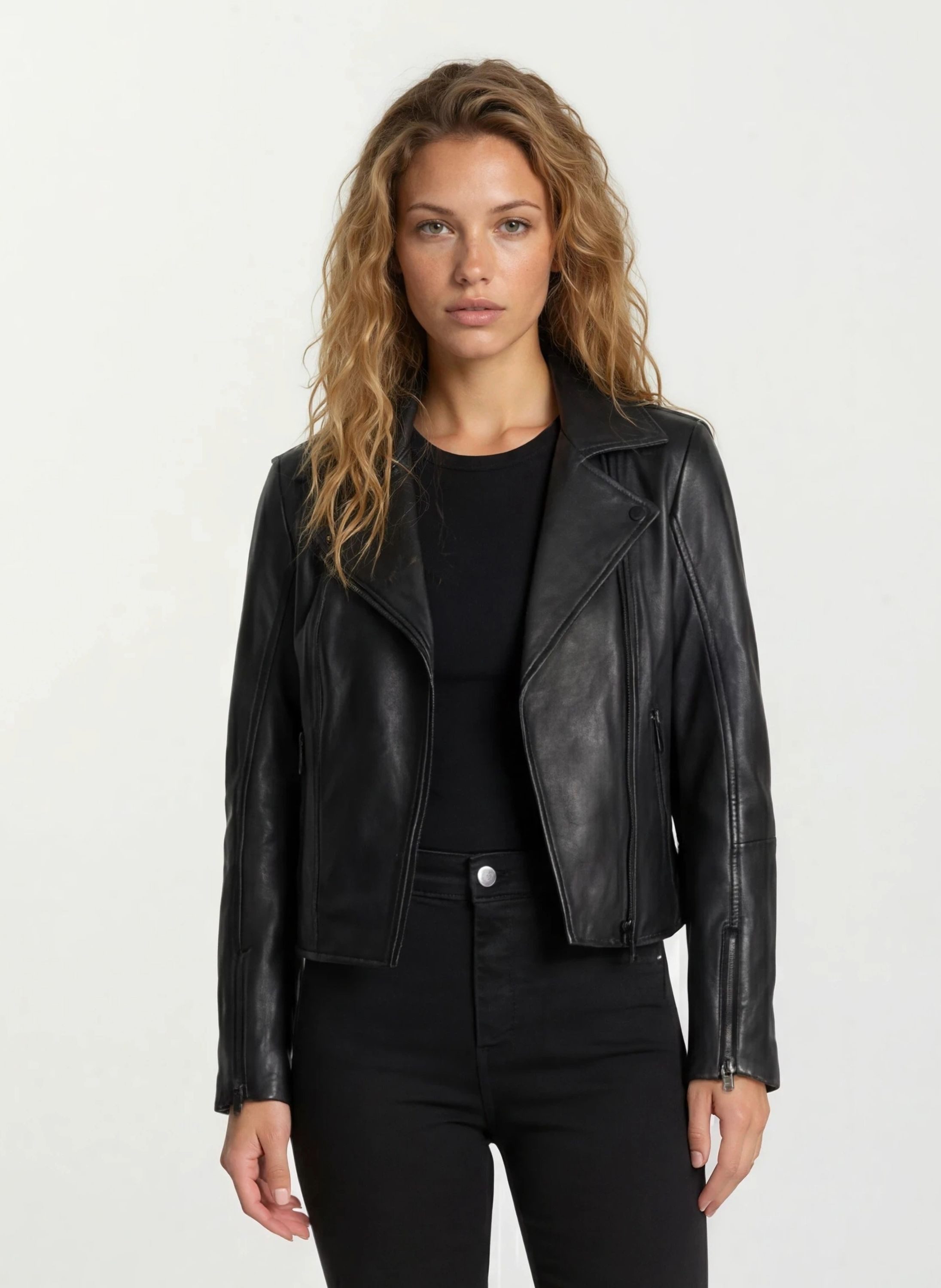 trueprodigy Lederjacke Stella asymmetrischer Reißverschluss und Reverskrage günstig online kaufen