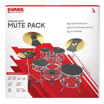 Evans Schlagzeug Evans SoundOff Drum Mute Fusion + Drumsticks