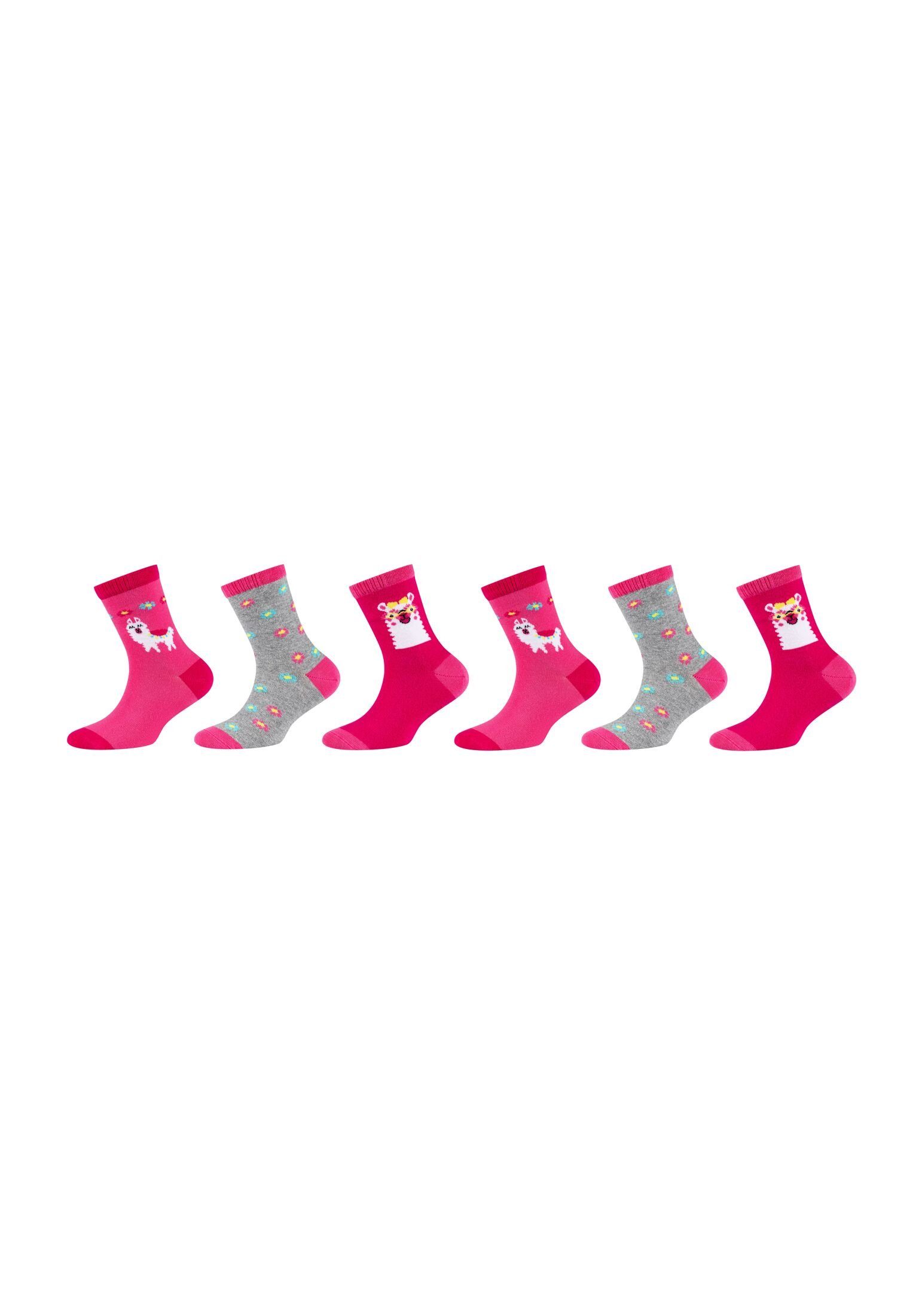 verstärkter Socken Skechers 6er Robust und und Socken Fersen- Zehenbereich langlebig: Pack,