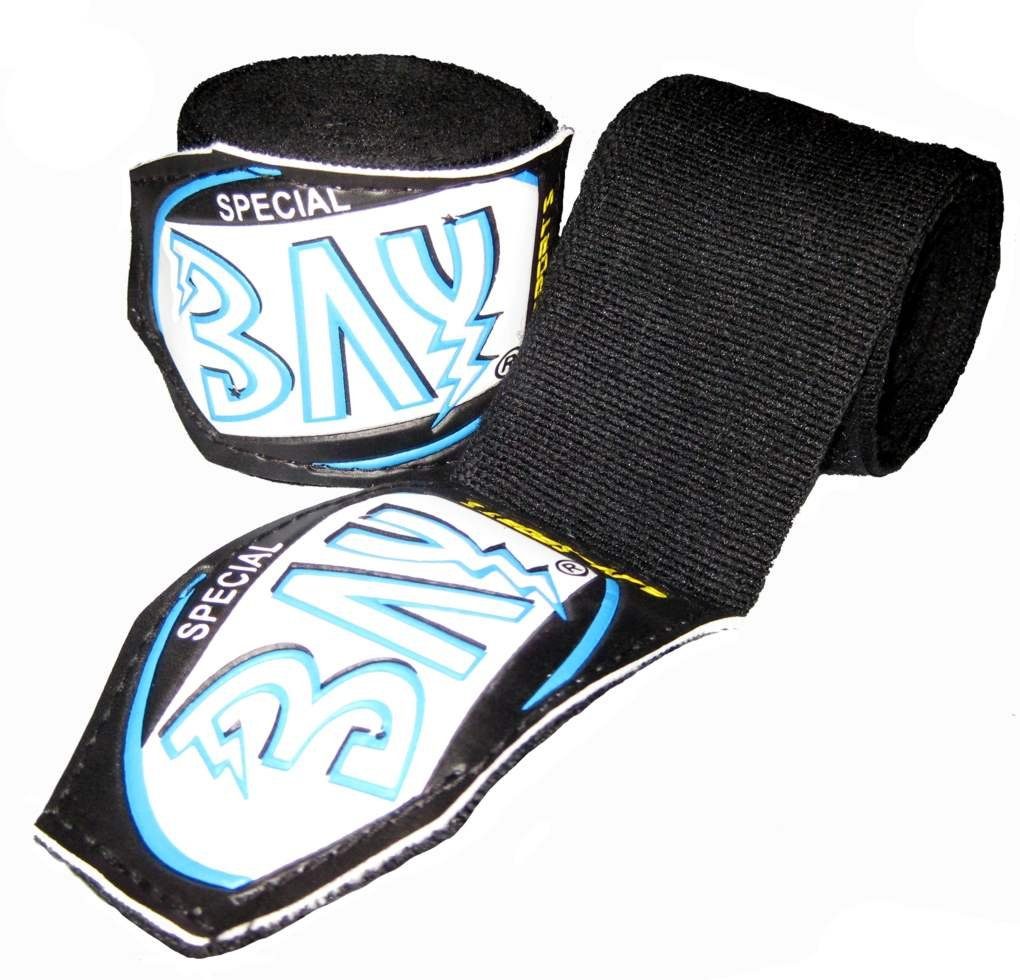 Kickboxen Boxen Box-Bandagen 2,5 m Boxbandagen blau Look BAY-Sports Handbandagen