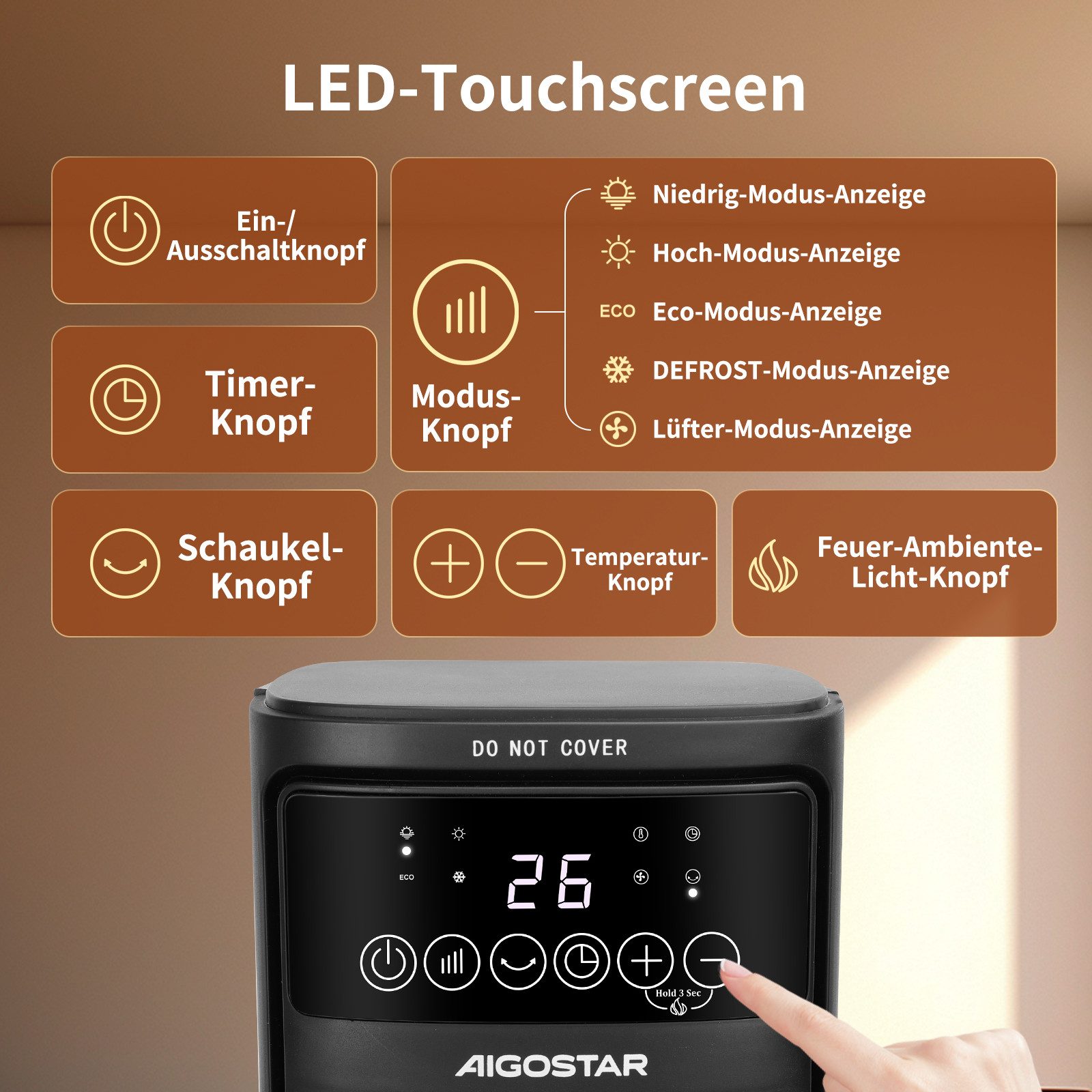 Aigostar Ölradiator Heizlüfter mit Fernbedienung, LED, günstig online kaufen