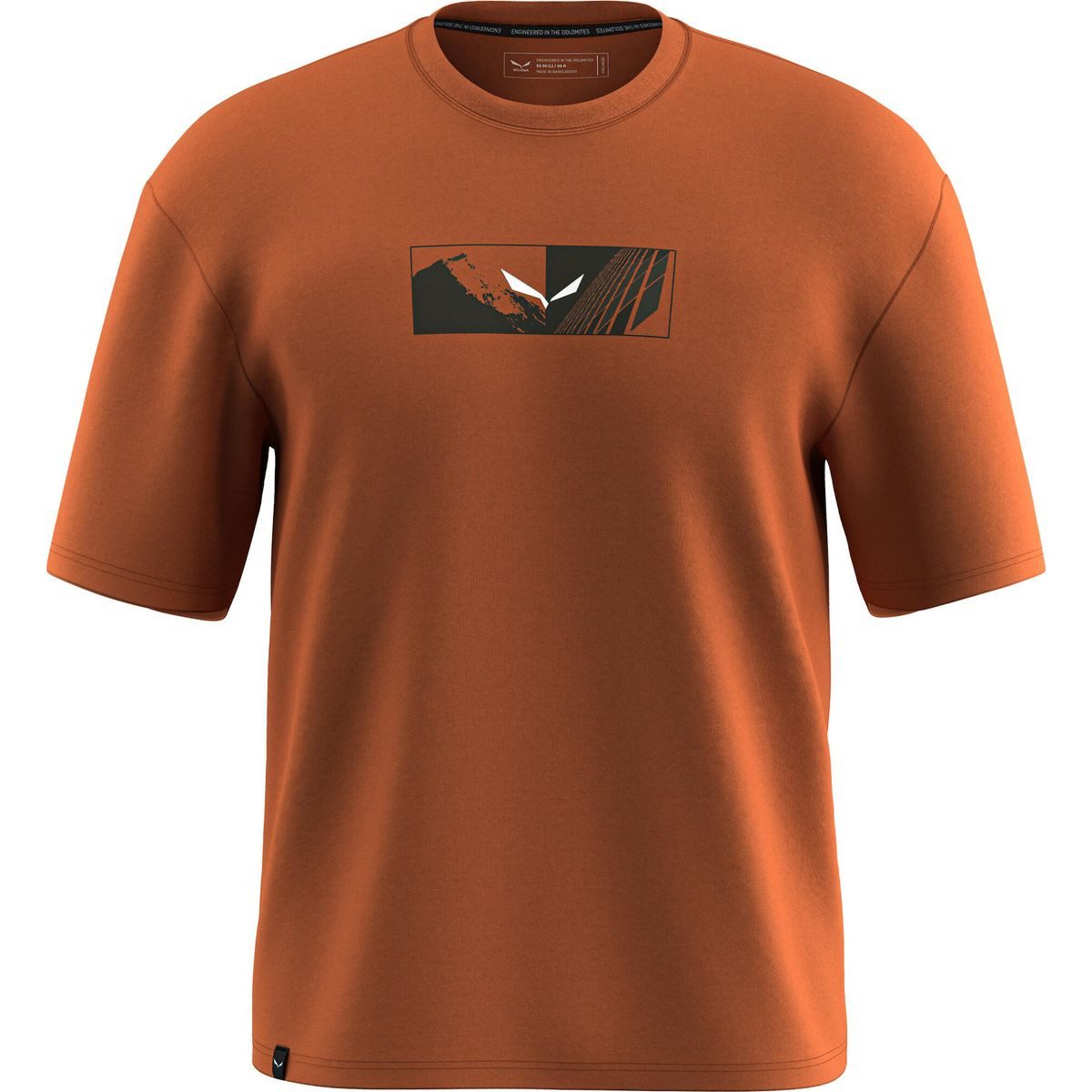 Salewa Kurzarmshirt Eagle Hybrid Loose T-shirt M Funktionales Herren-T-Shirt mit geruchsneutralisierendem Materialmix