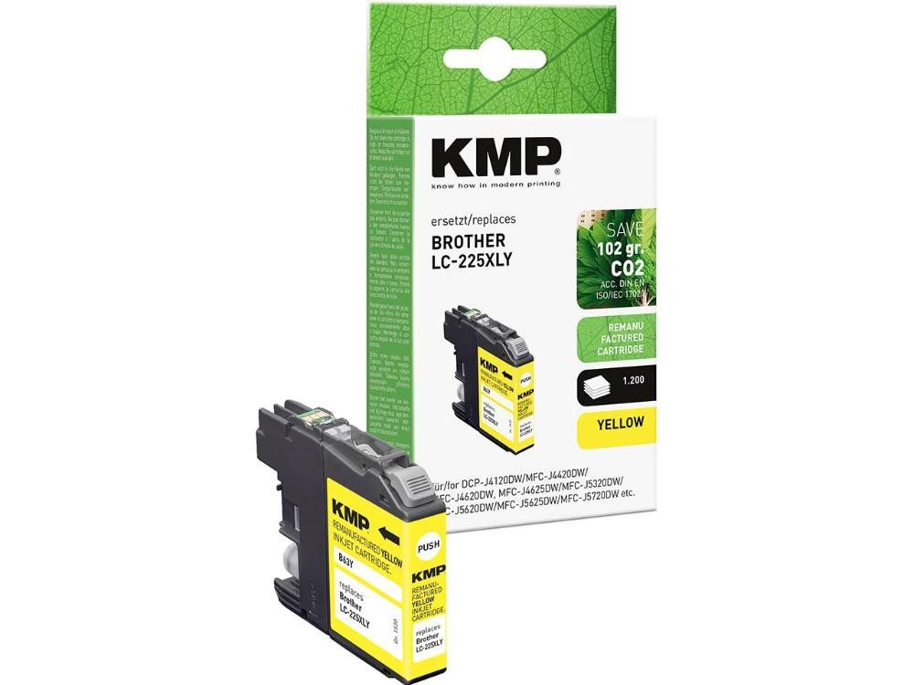 KMP KMP Tintenpatrone ersetzt Brother LC225XLY gelb Tintenpatrone