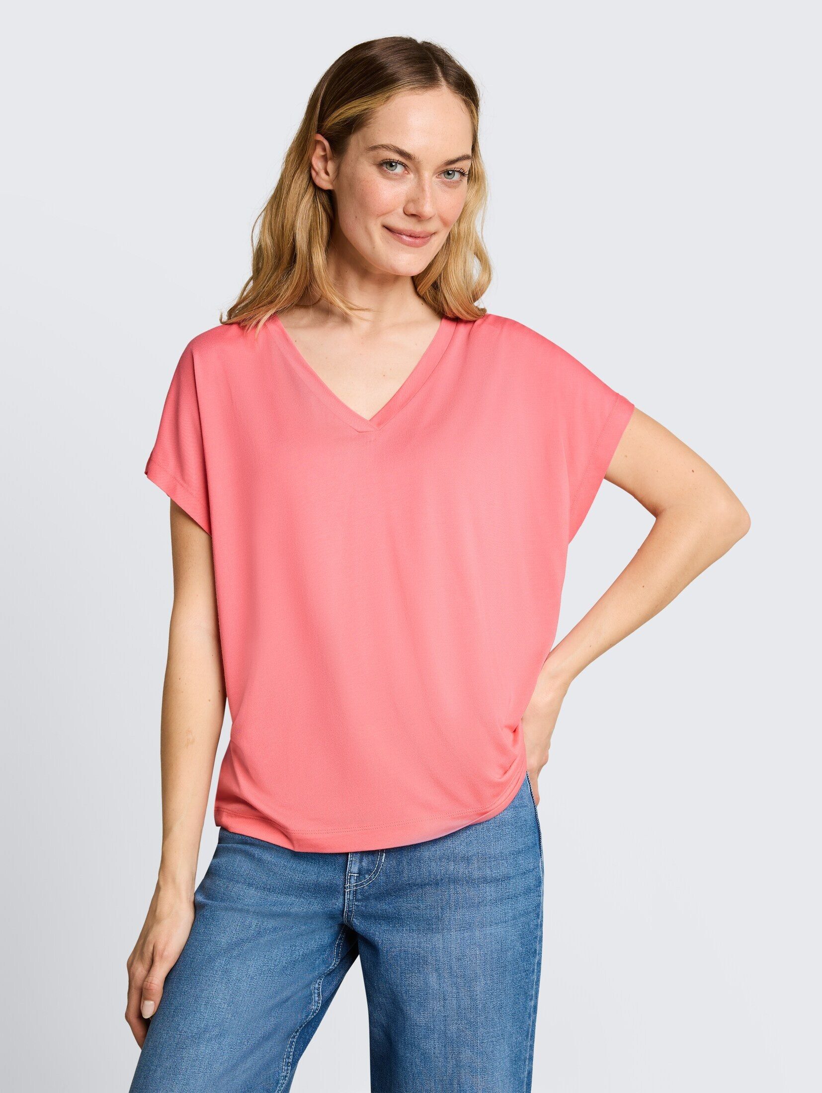 TOM TAILOR T-Shirt T-Shirt T-Shirt mit V-Ausschnitt