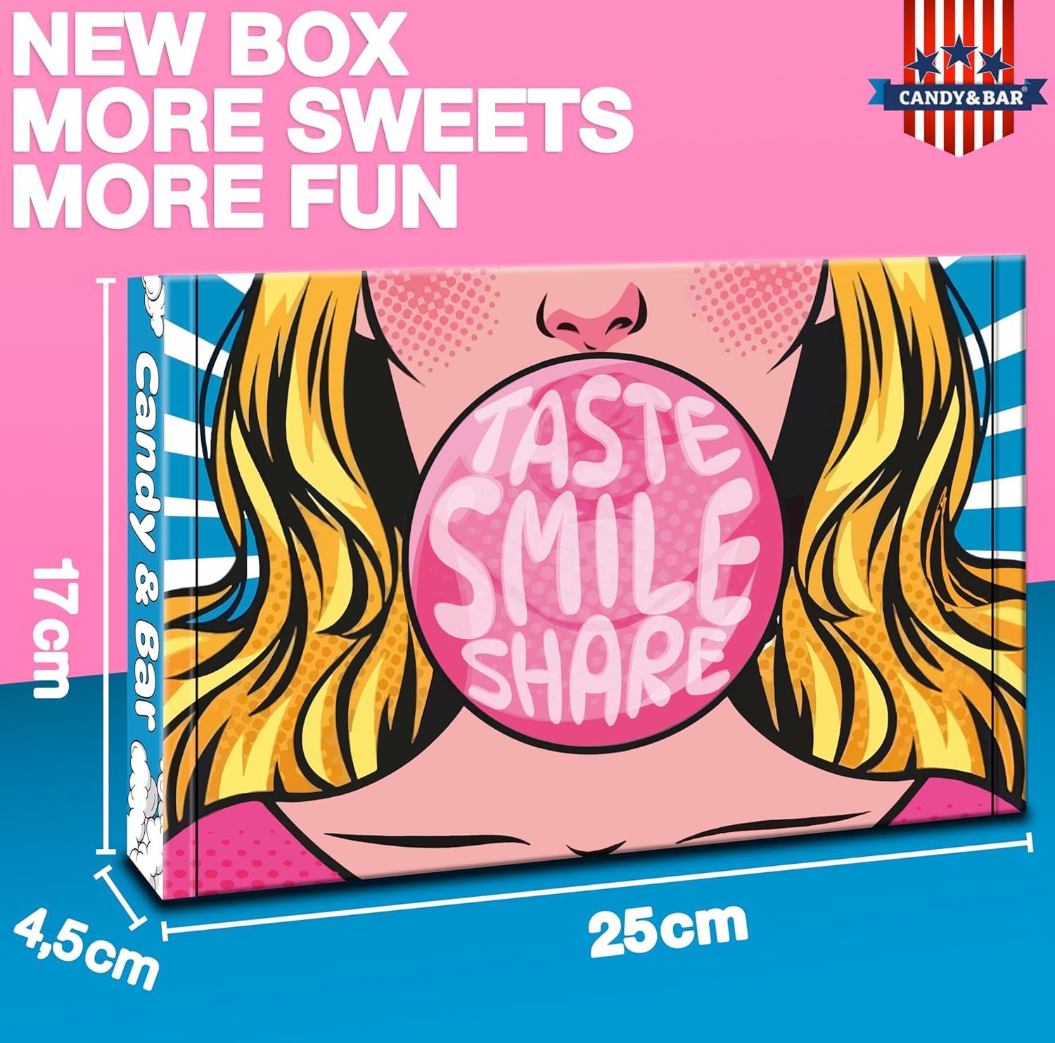 Candy & Bar Süßigkeit Weiße Schoko Mix Box, Geschenk für Schoko Fans, Candy & Bar®