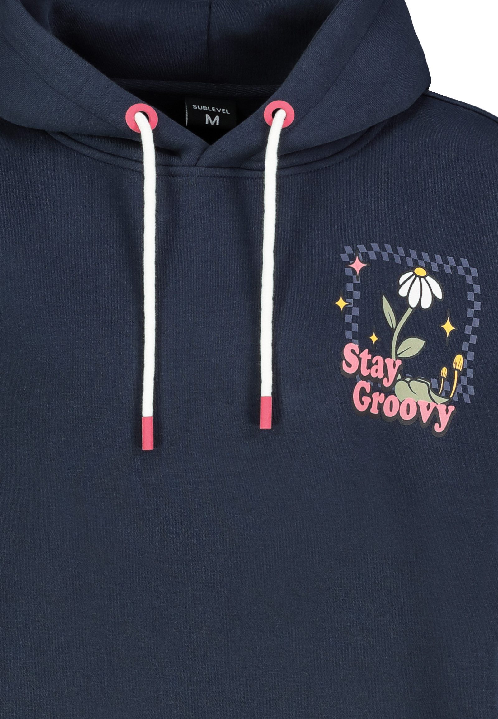 SUBLEVEL Hoodie Sublevel Sweatkleid Kapuzenpullover Oversize Lange Kapuzenpullover