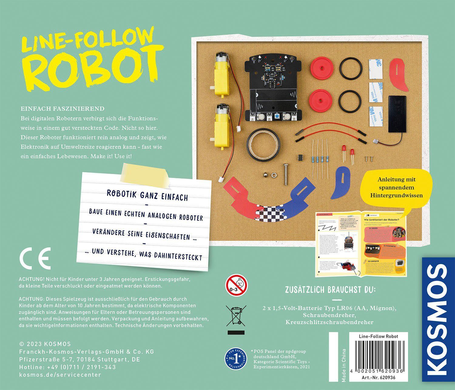 Robot Line-Follow Kosmos Experimentierkasten