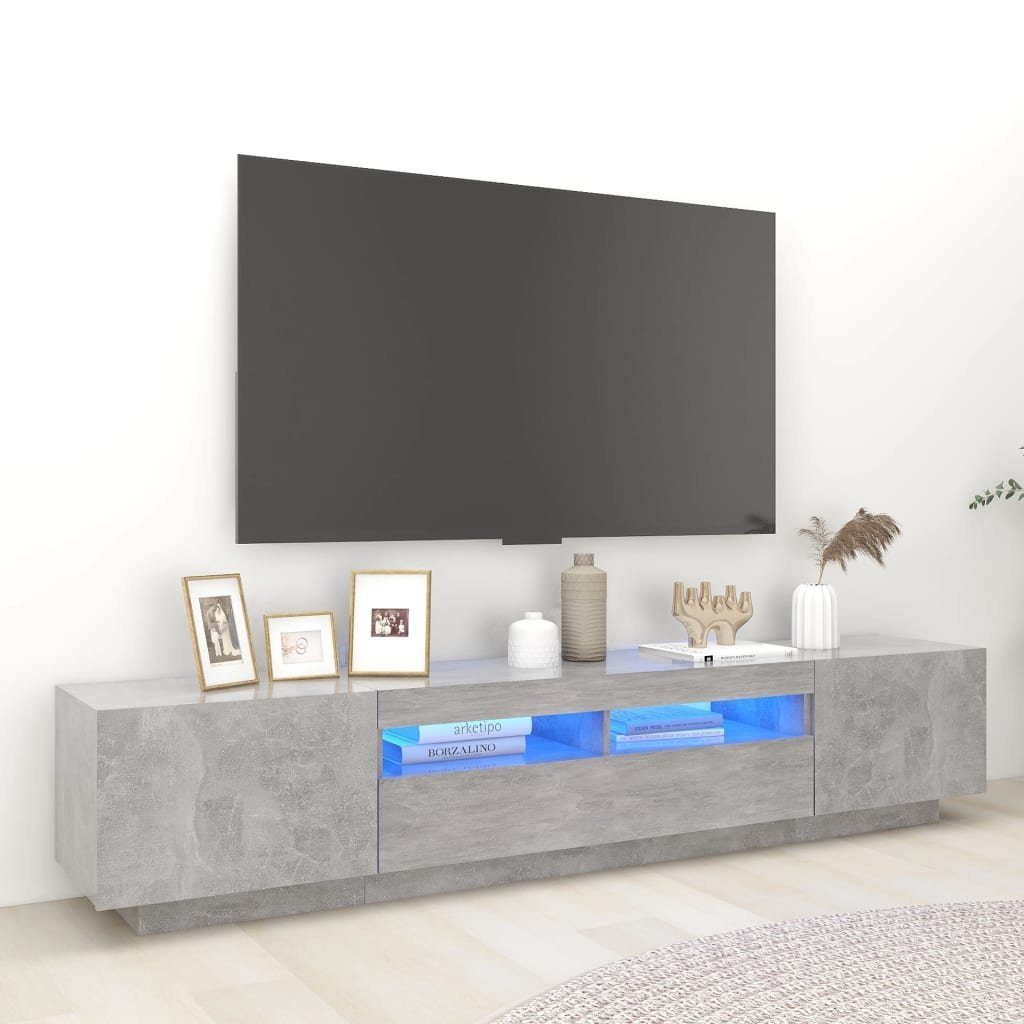 200x35x40 cm LED-Leuchten TV-Schrank Betongrau (1-St) TV-Schrank vidaXL mit